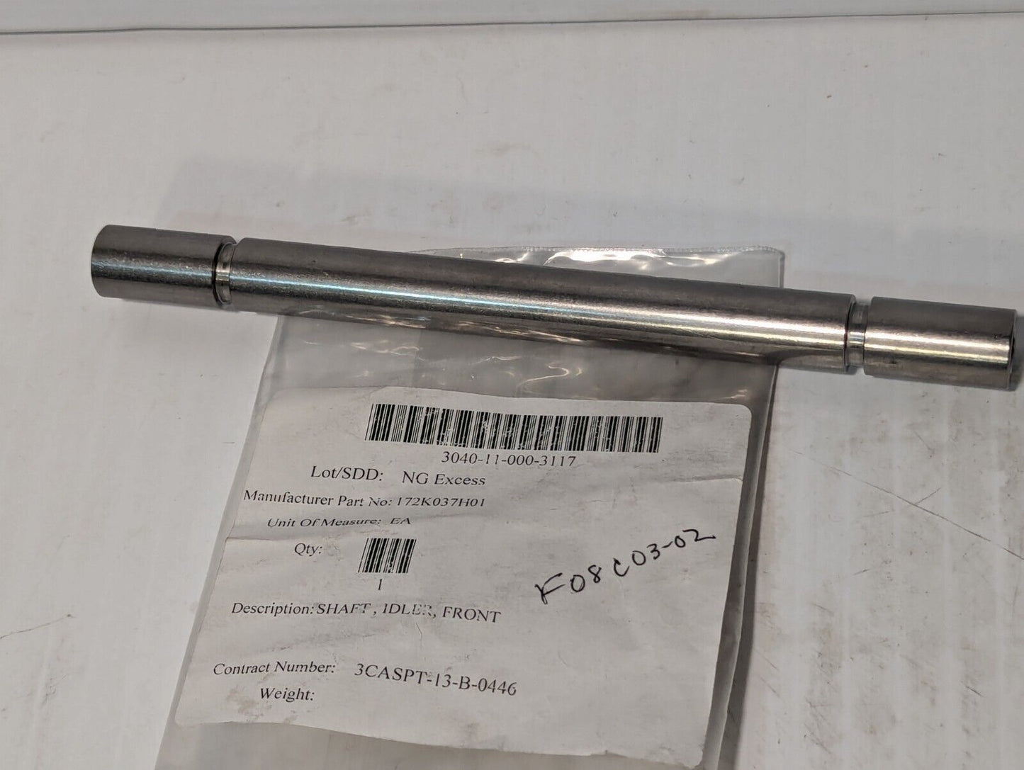 3040-11-000-3117 172K037H01 Front Idler Shaft - Free Shipping