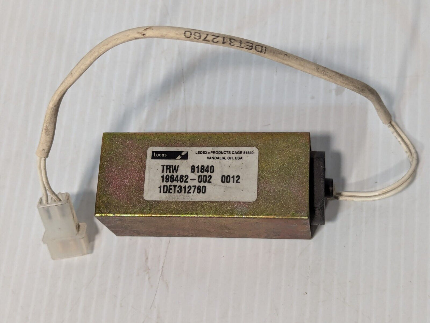 TRW 81840 / Ledex Products Cage 81840 - 198462-002 0012 - Free Shipping