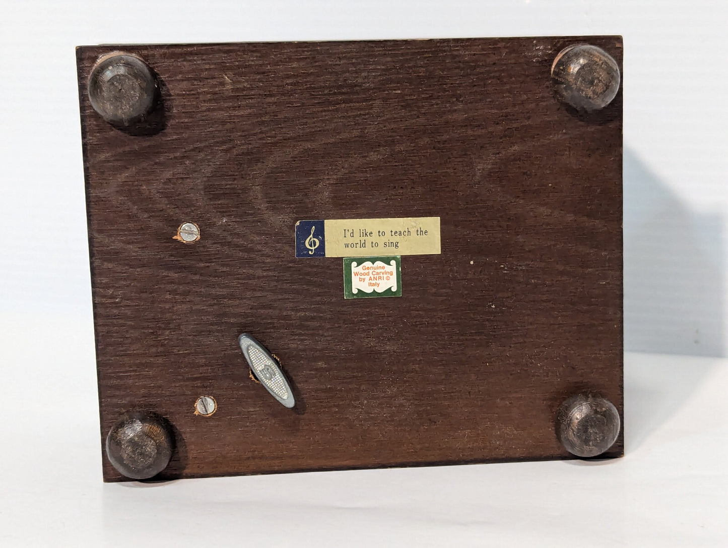 Vintage 70s "I'd Like To Teach The World To Sing" Musical Partridge Jewelry Box