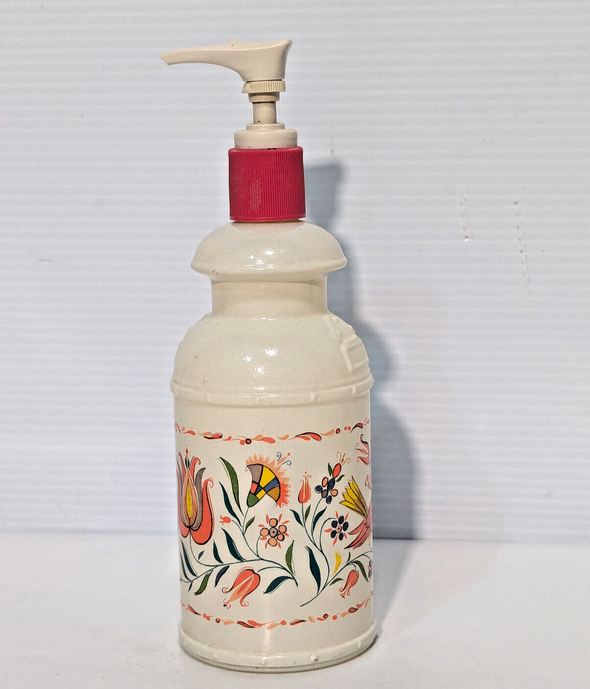 Vintage 1970s Avon Country Bird Glass 10oz Lotion Pump Dispenser Made in USA