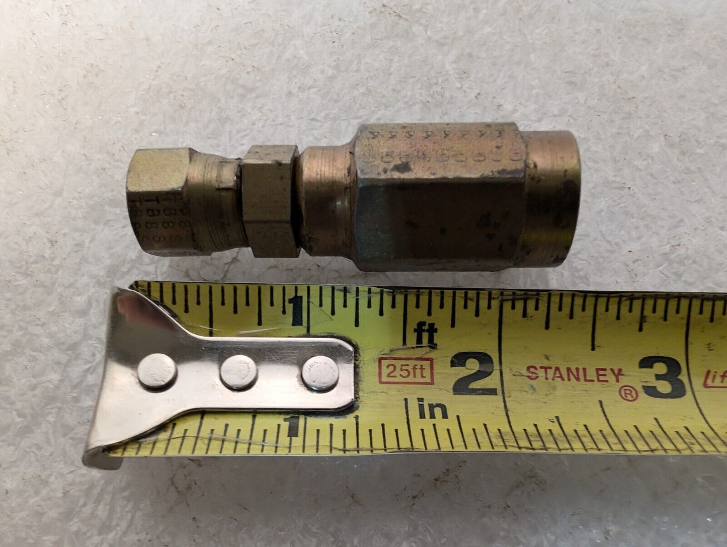 3 Pieces Parker No Skive Field Attachable Hydraulic Hose Brass Fittings