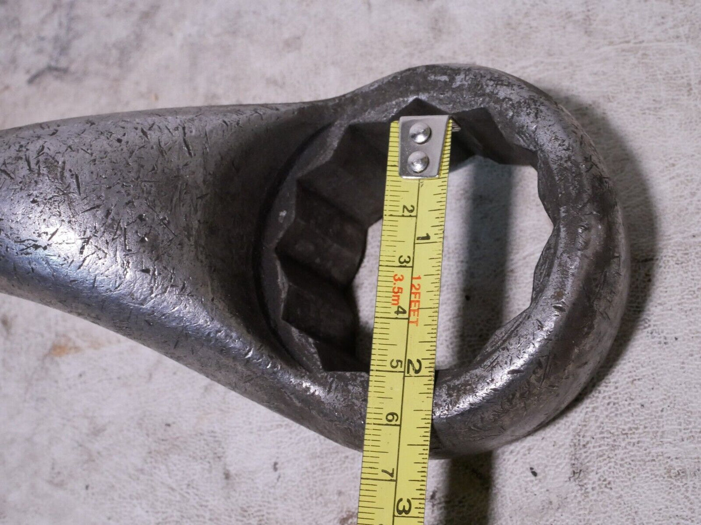 Unbranded large wrench, seemingly 1-7/8 inches by 2 inches, 25.5 inches length