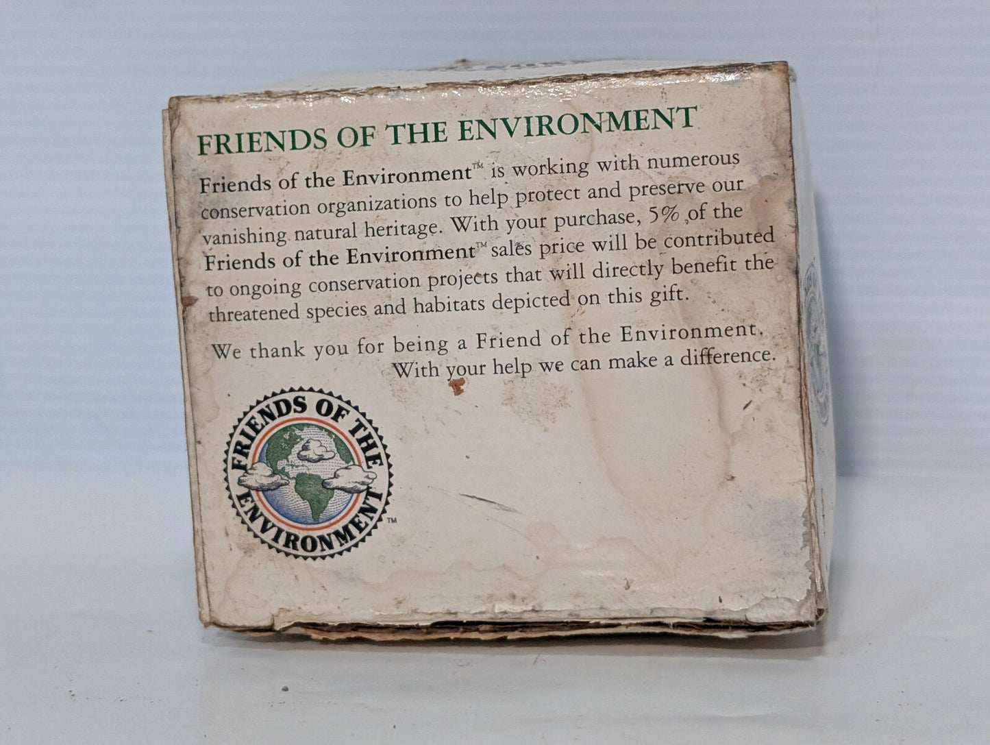 Vintage 1990s Friends of the Environment Mallard Duck Family Coffee Mug Cup