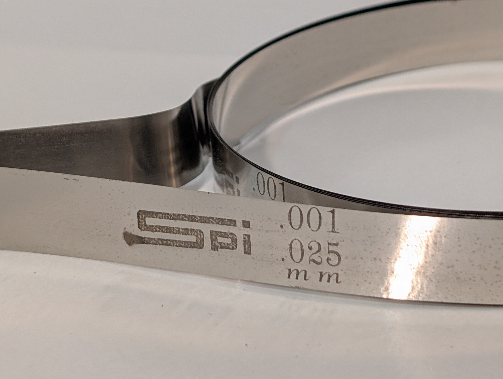 SPI 91-416-8 High Carbon Steel Feeler Stock Roll 1/2"W, 25'L, .001 Thick Coil