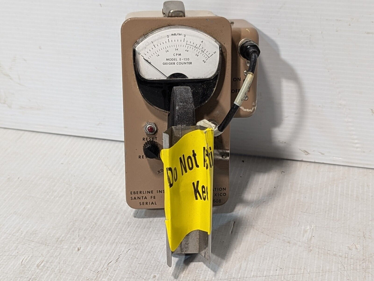Eberline E-120 Geiger Counter Survey Meter w\ SK-1 Speaker - Free Shipping