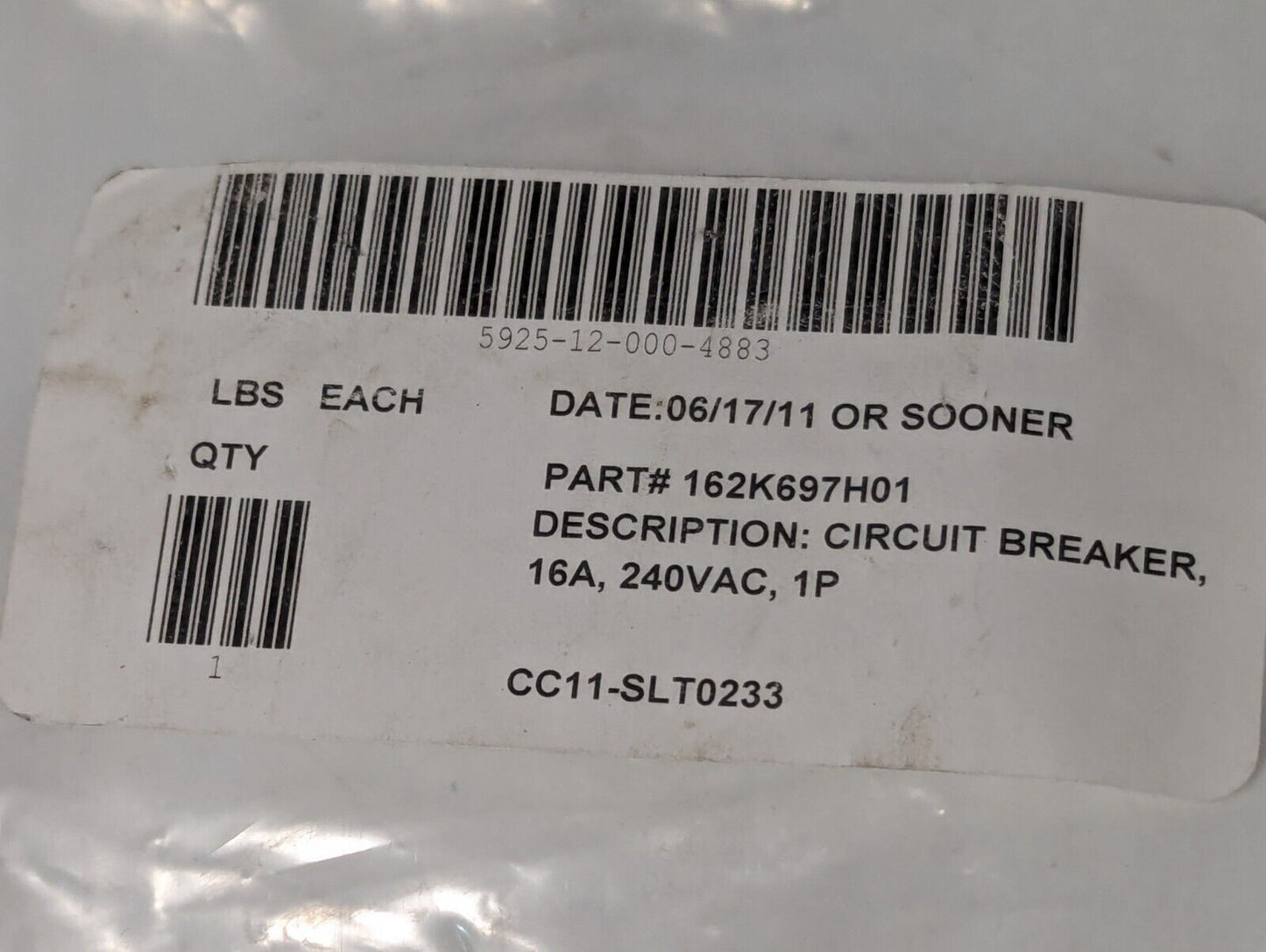 ABB S201UK16A Circuit Breaker, 16A, 1 Pole Unit 240VAC - Free Shipping