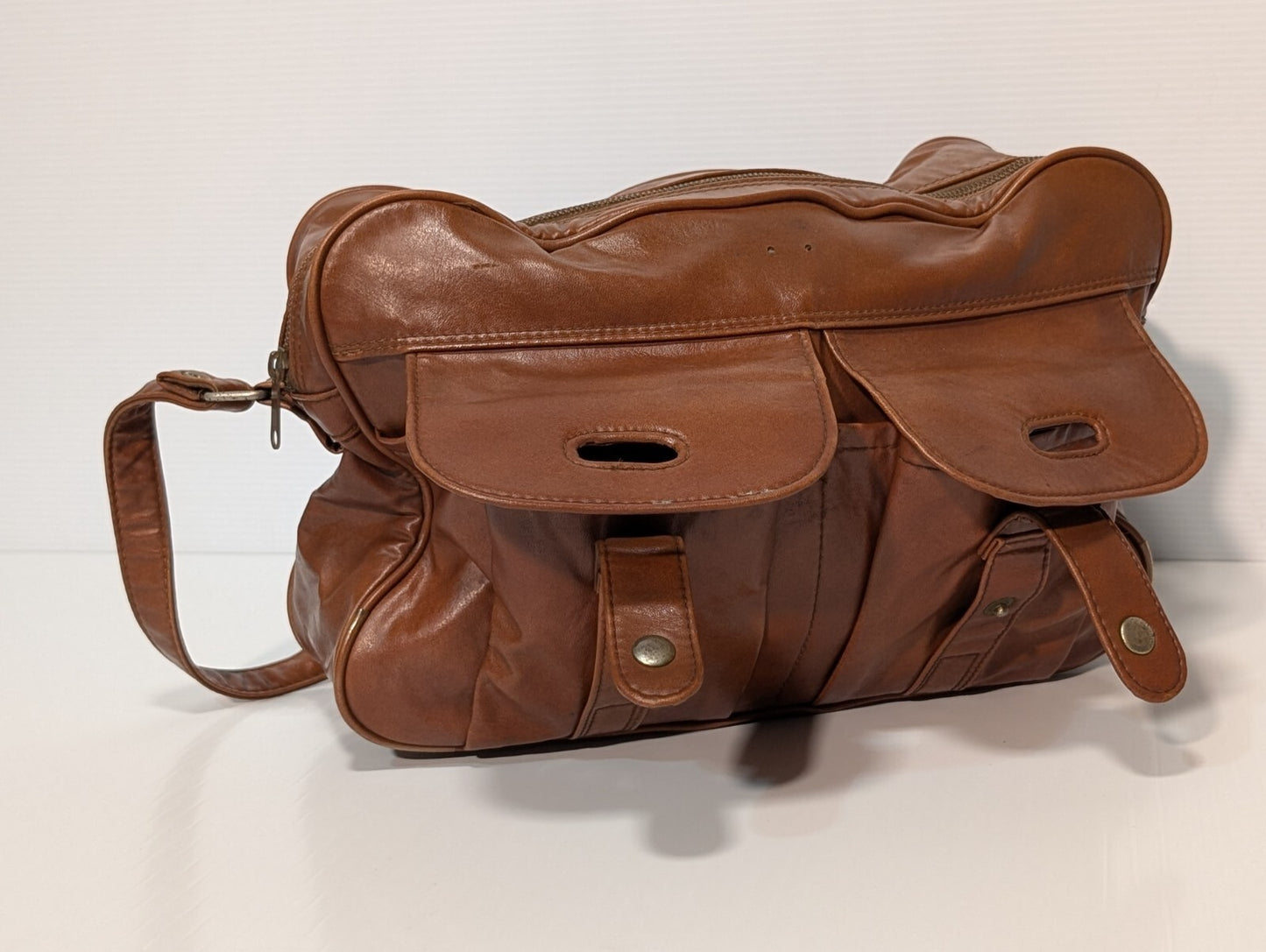 Vintage Samsonite Brown Shoulder Bag, Carry-On Luggage, 1970's