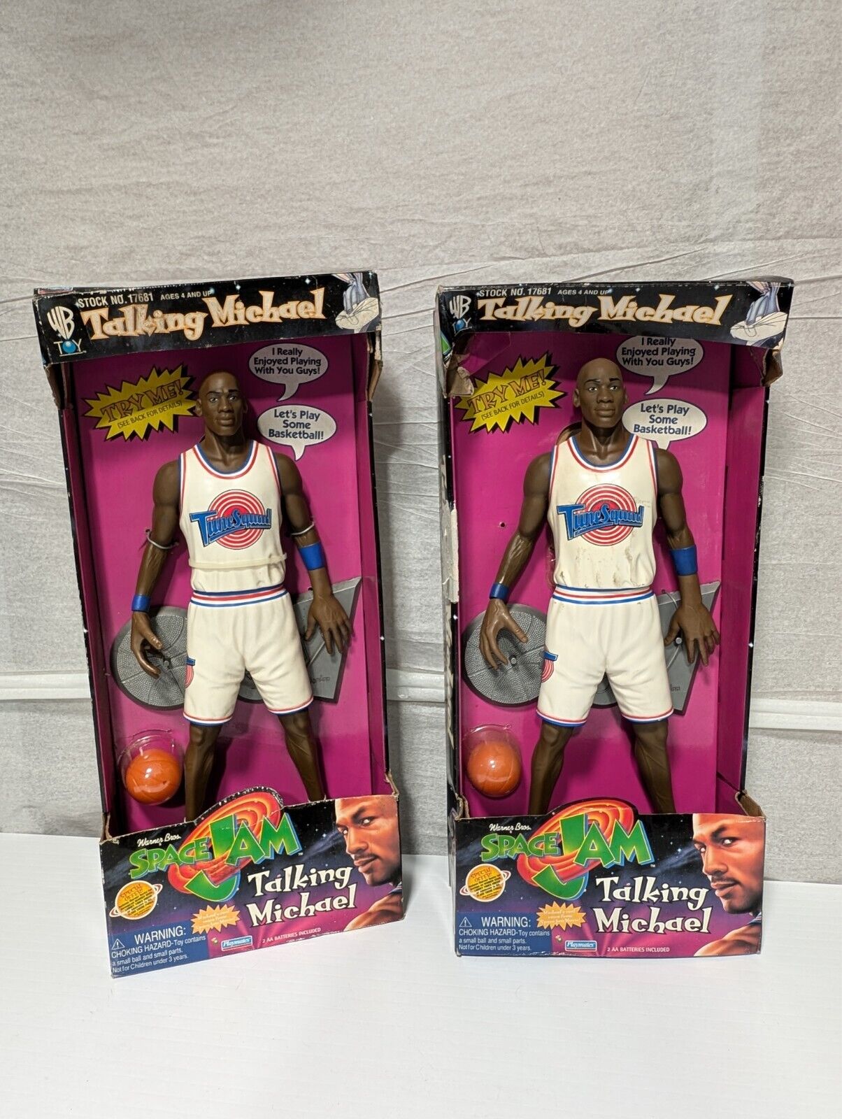 1 Michael Jordan Space Jam Looney Tunes Talking Action Figure New Vintage Sealed