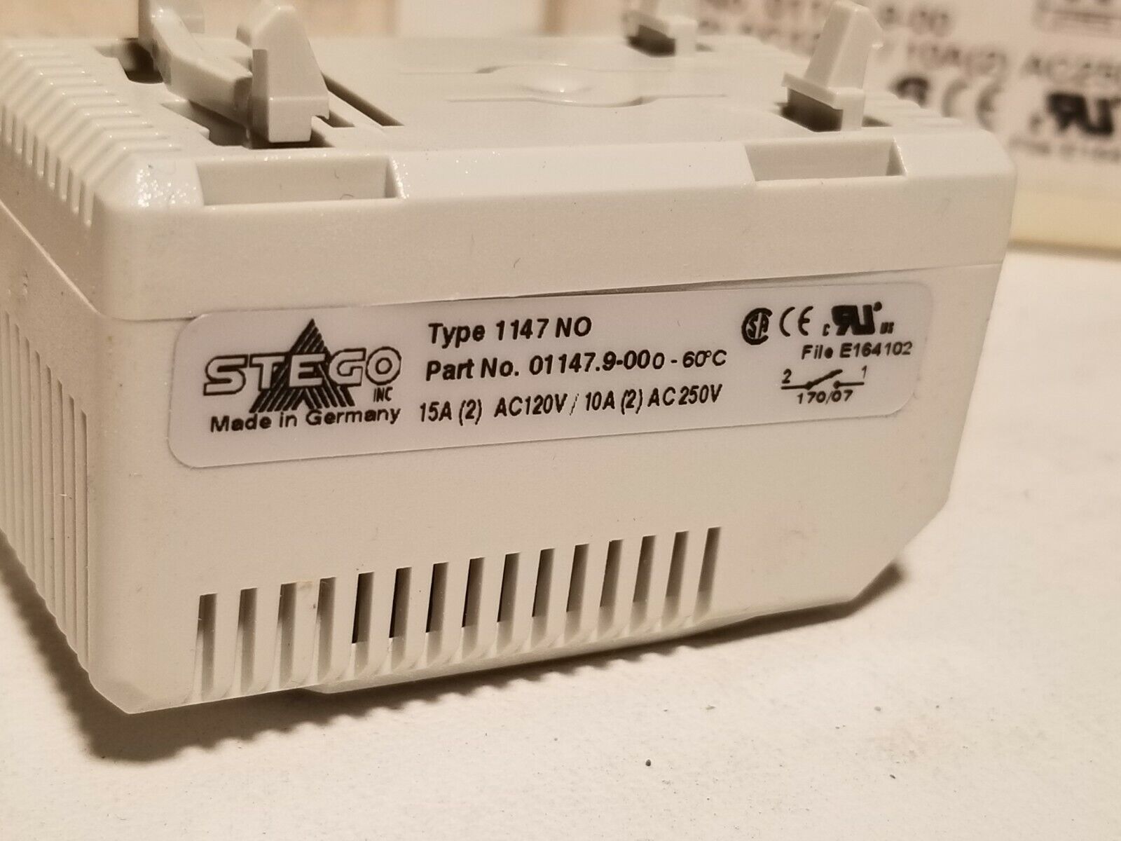 STEGO 01147.9-00 thermostat, 0-60 deg C, type 1147 NO