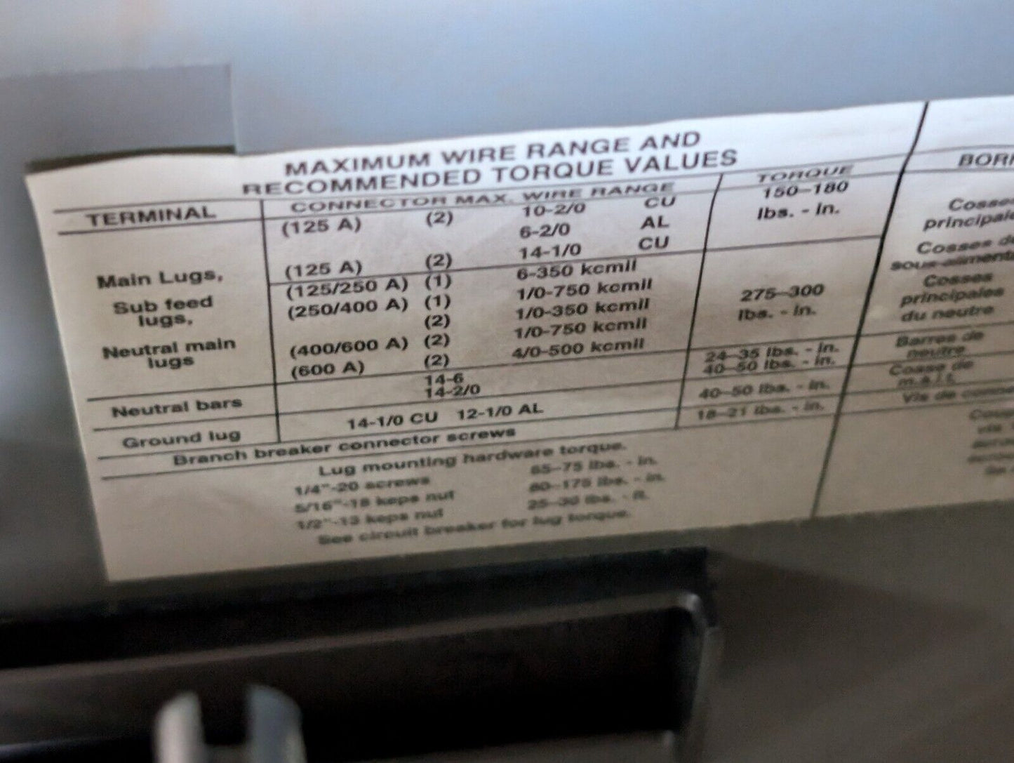 Square D NF430L2C Panelboard, 250A, 347VAC in original box (damaged) as shown