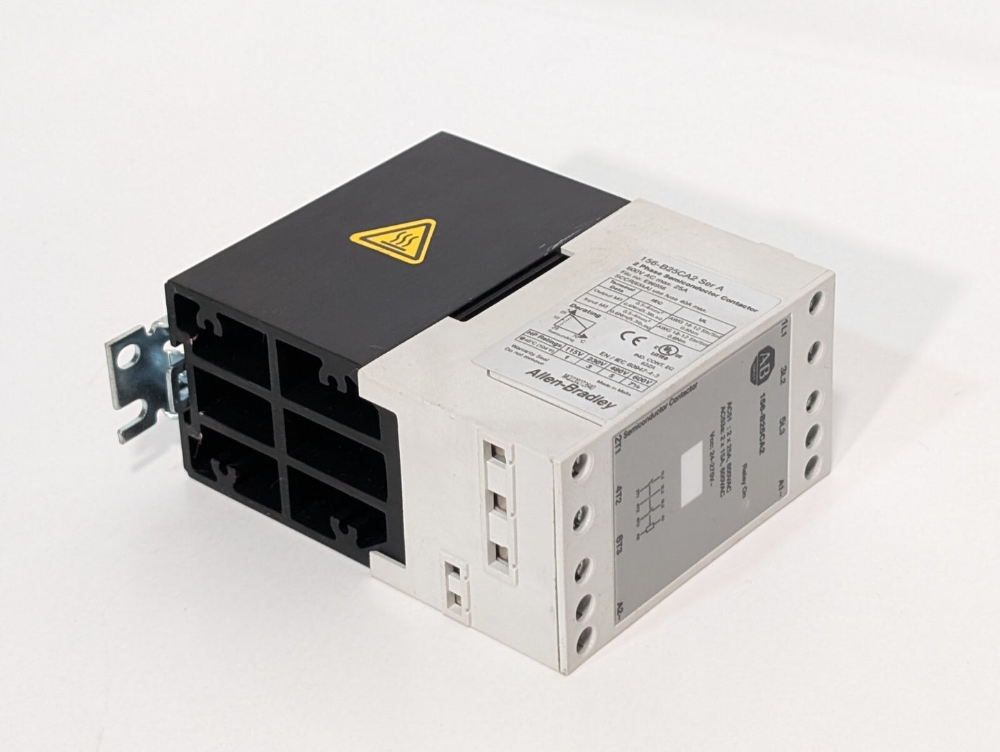 Allen Bradley 156-B25CA2 Ser A 2-Phase Semiconductor Contactor 600VAC 25A