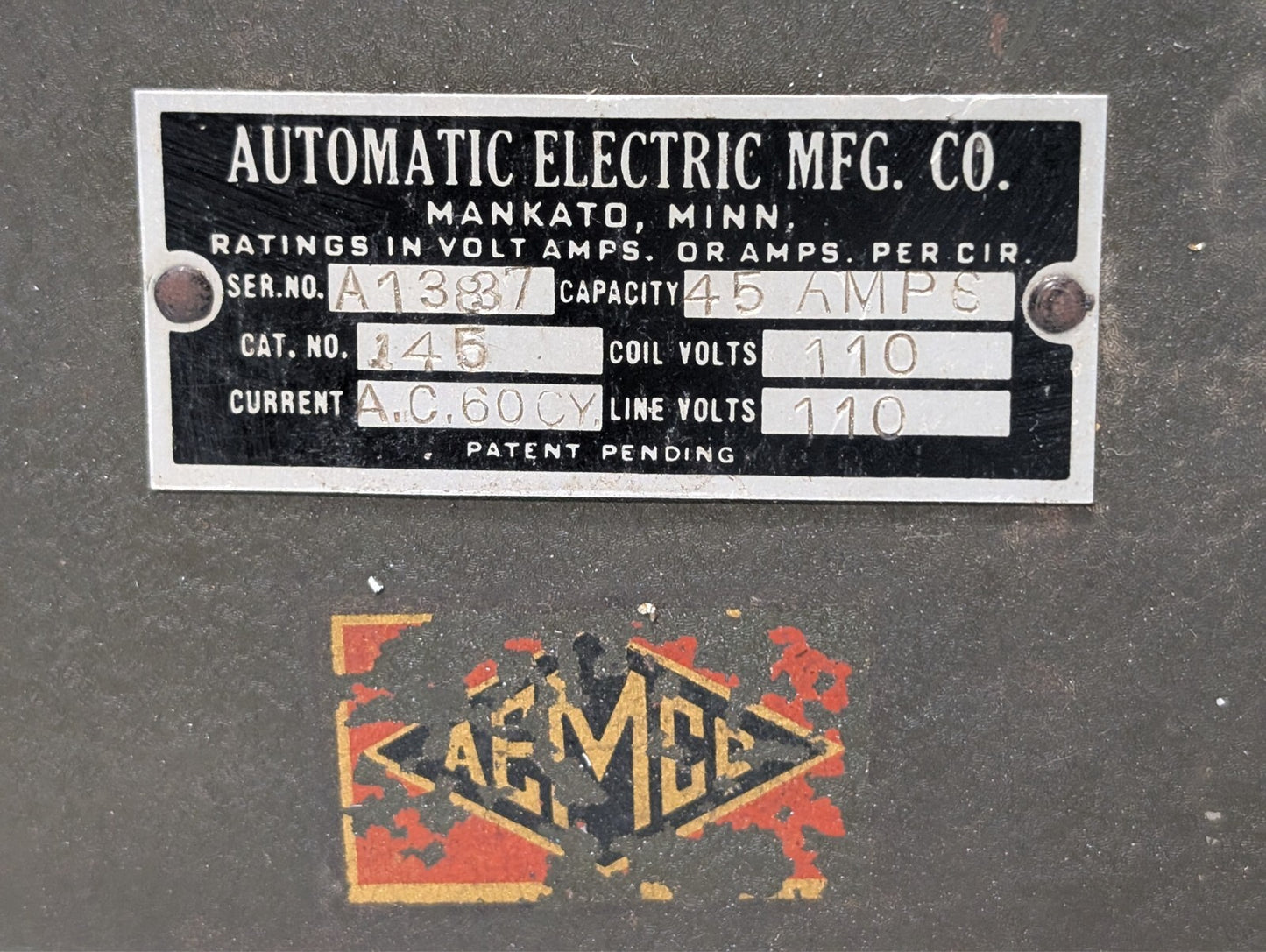 Vintage Automatic Electric 145 Time Switch Controller