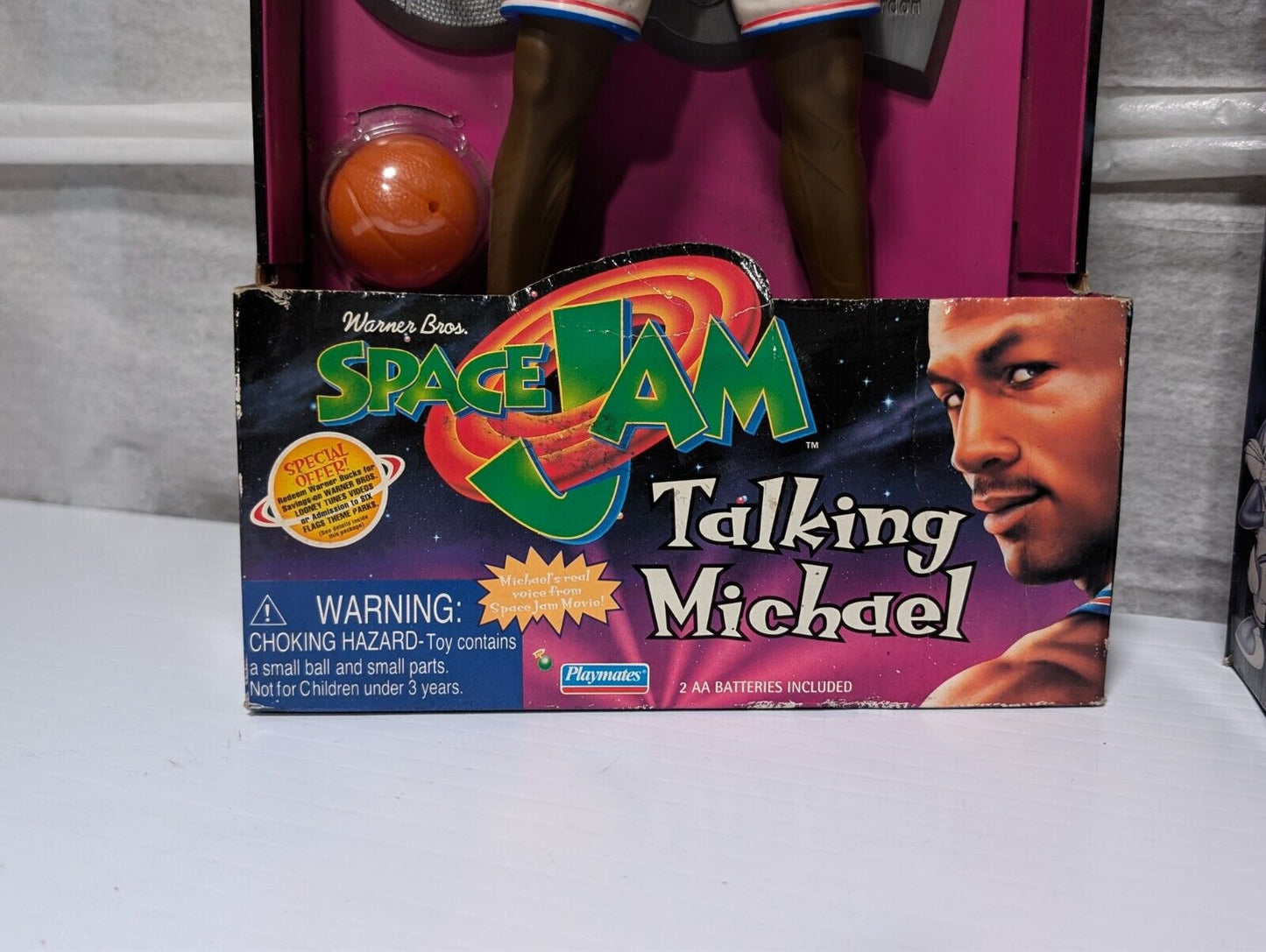 1 Michael Jordan Space Jam Looney Tunes Talking Action Figure New Vintage Sealed