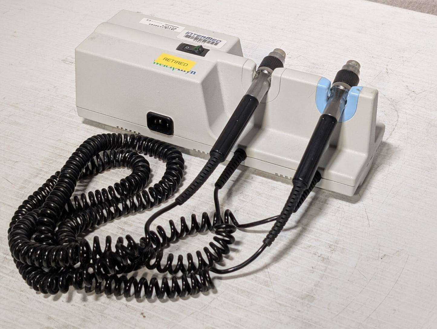 Welch Allyn 767 Series Transformer with 2 Otoscopes, No Heads (Sticker: Retired)