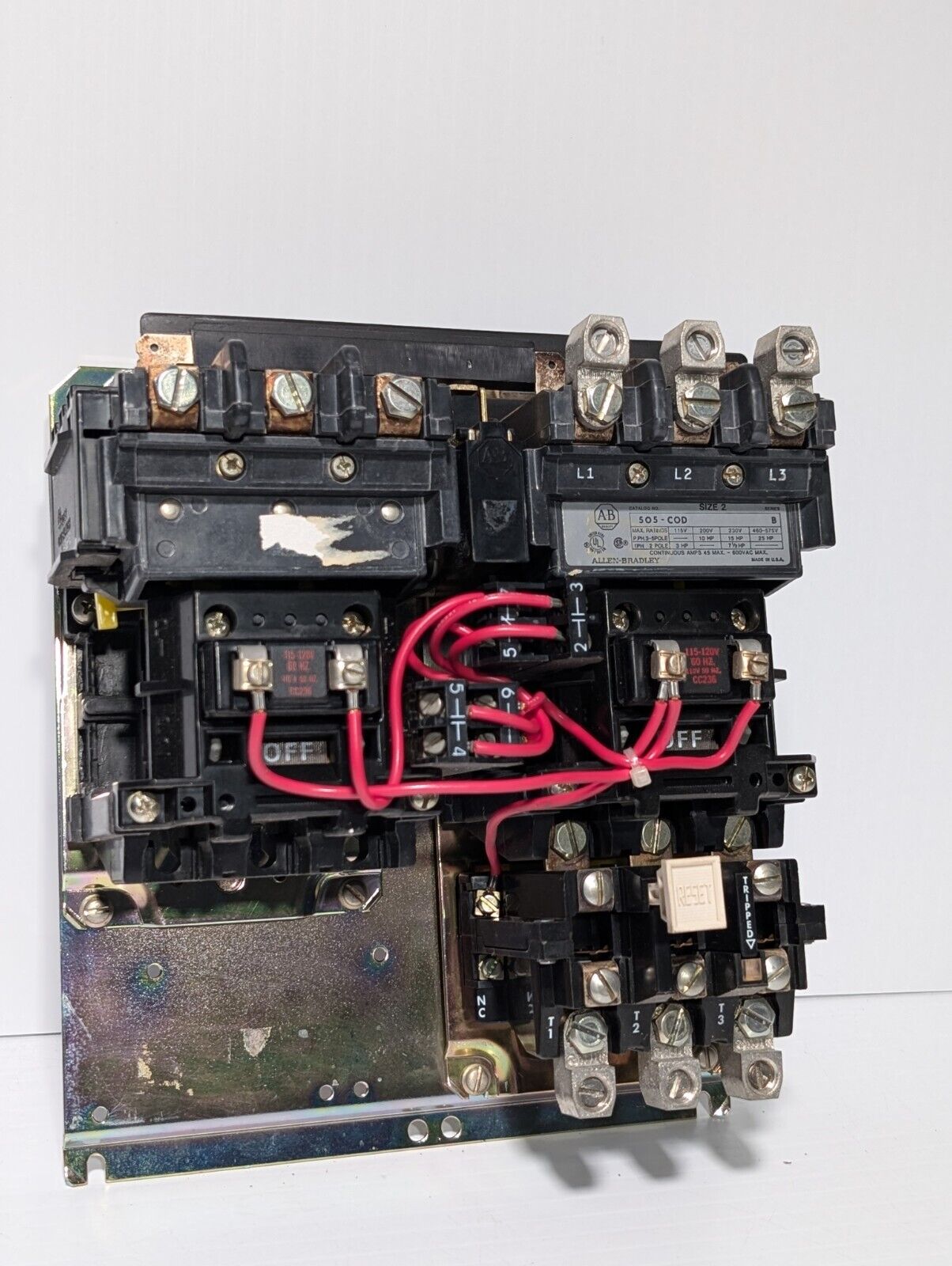 Allen Bradley 505-COD NEMA Size 2 Reversing Starter Coil Voltage 115-120V 60Hz