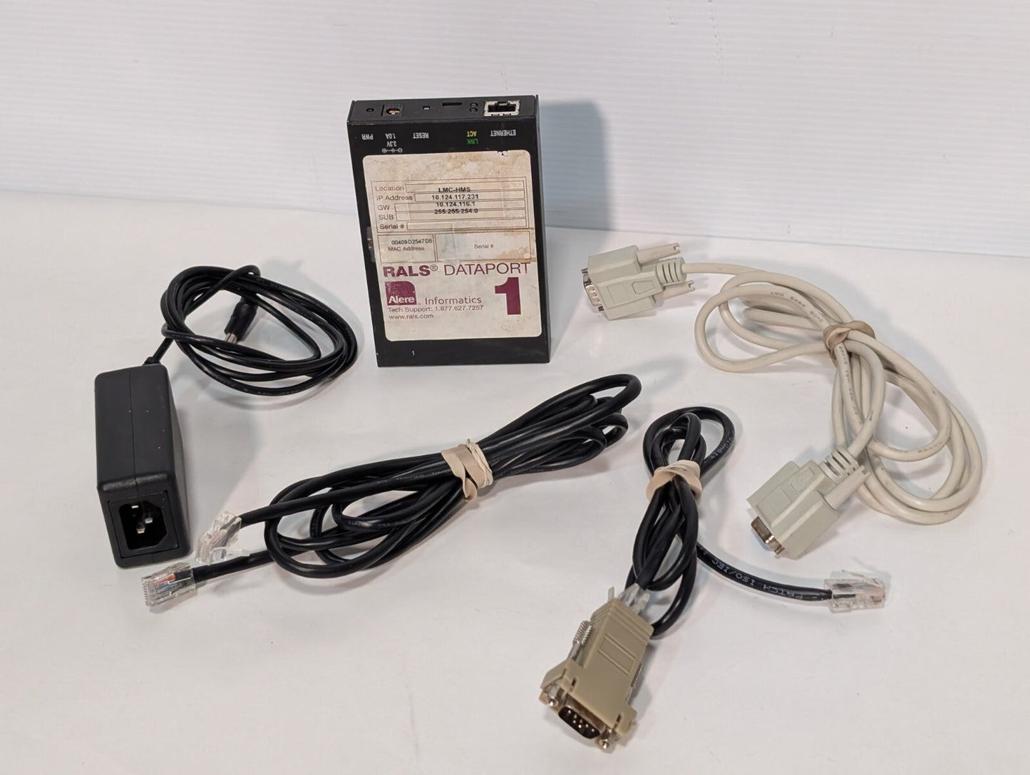 Abbott RALS Dataport1 POCT Device Server, Ethernet, Power Adapter, Peripherals