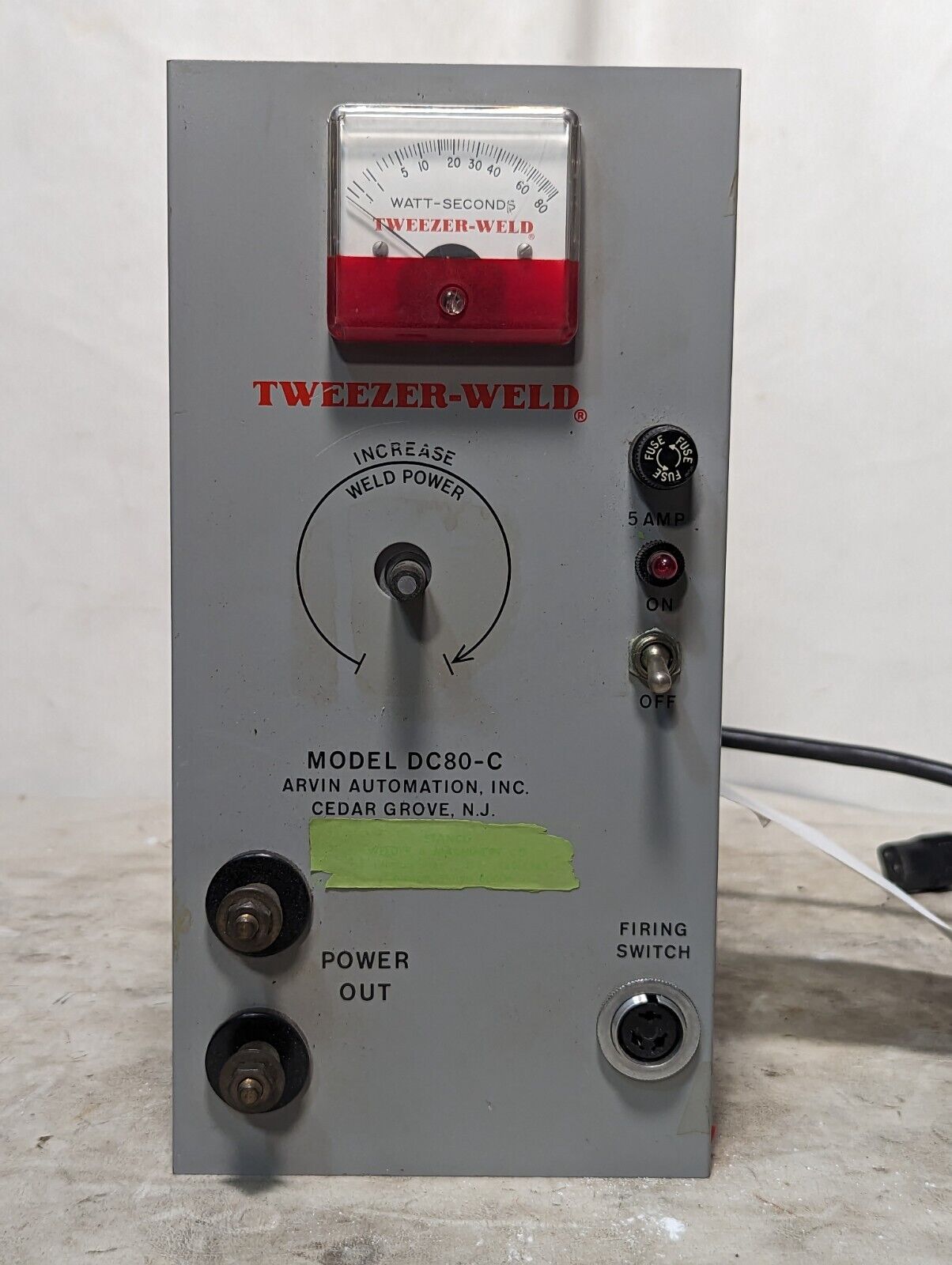 Arvin Automation DC80-C Tweezer-Weld power supply