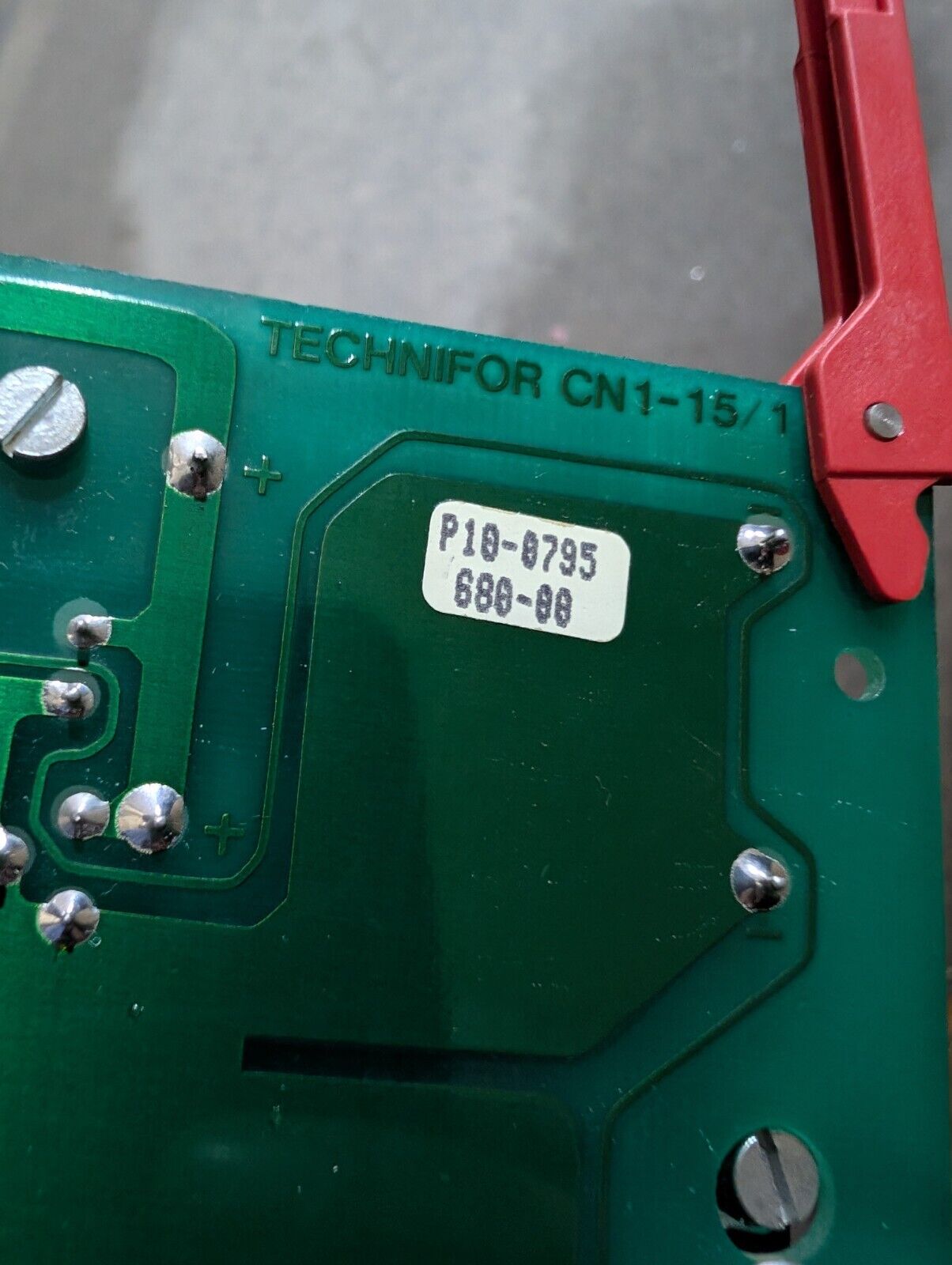Technifor CN1-15/1 Servo Drive Amplifier Board **FOR PARTS ** - Free Shipping