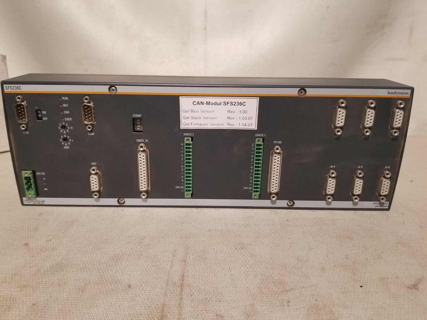 Bachmann SFS236C CAN module, PLC, compact controller module, Suzlon 51025049