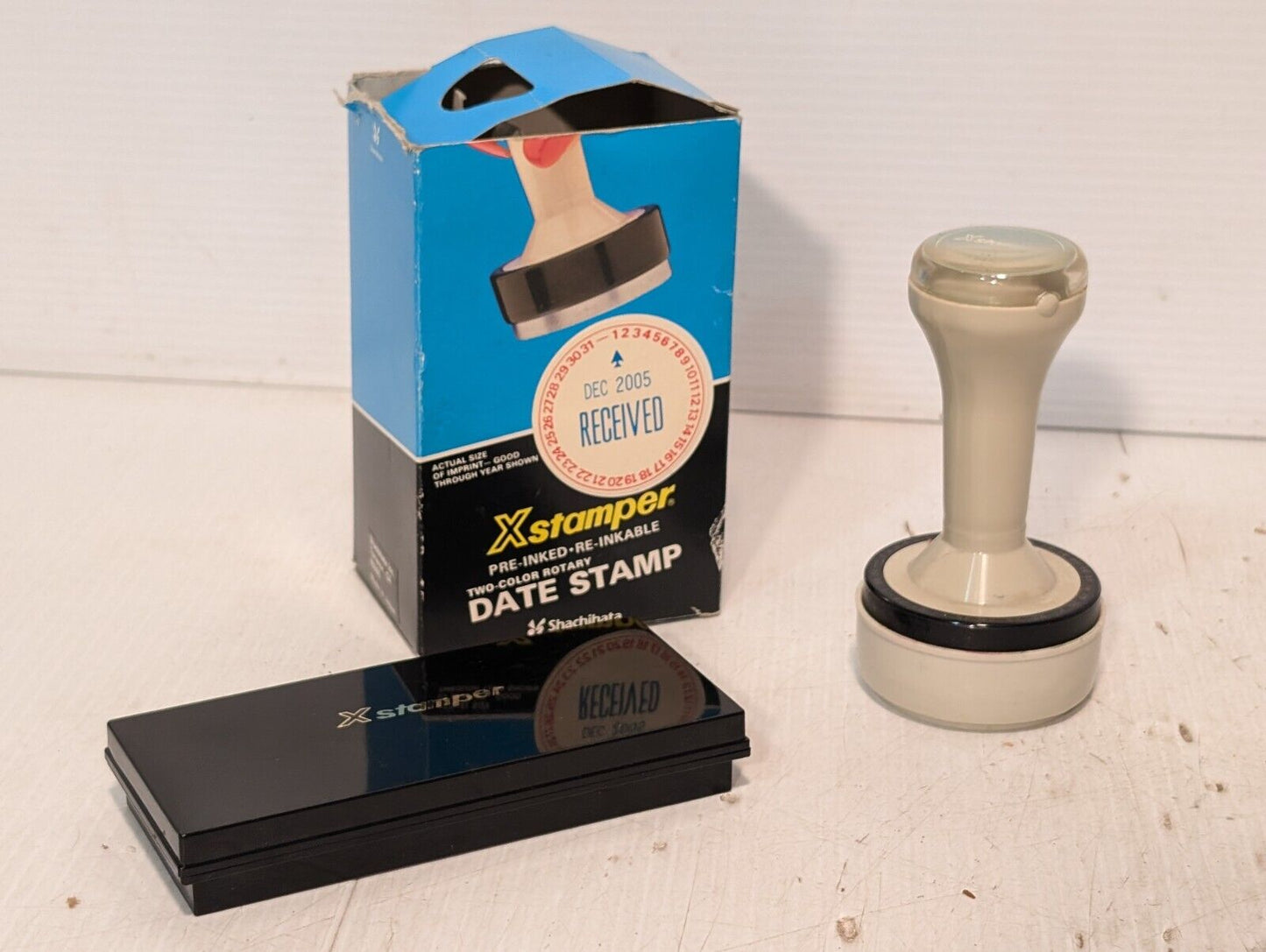 Xstamper Two-Color Rotary Date Stamp - Free Shipping+Returns