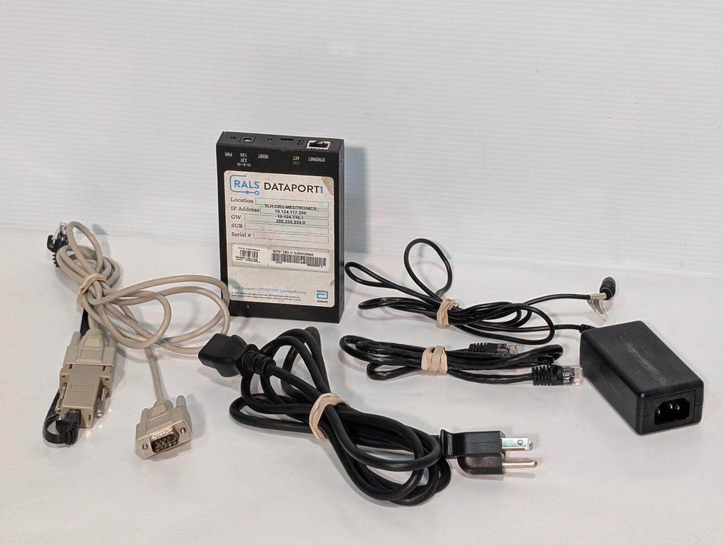 Abbott Rals Dataport 1 Digi One Real Port 50000723-01W Ethernet, Power Supply