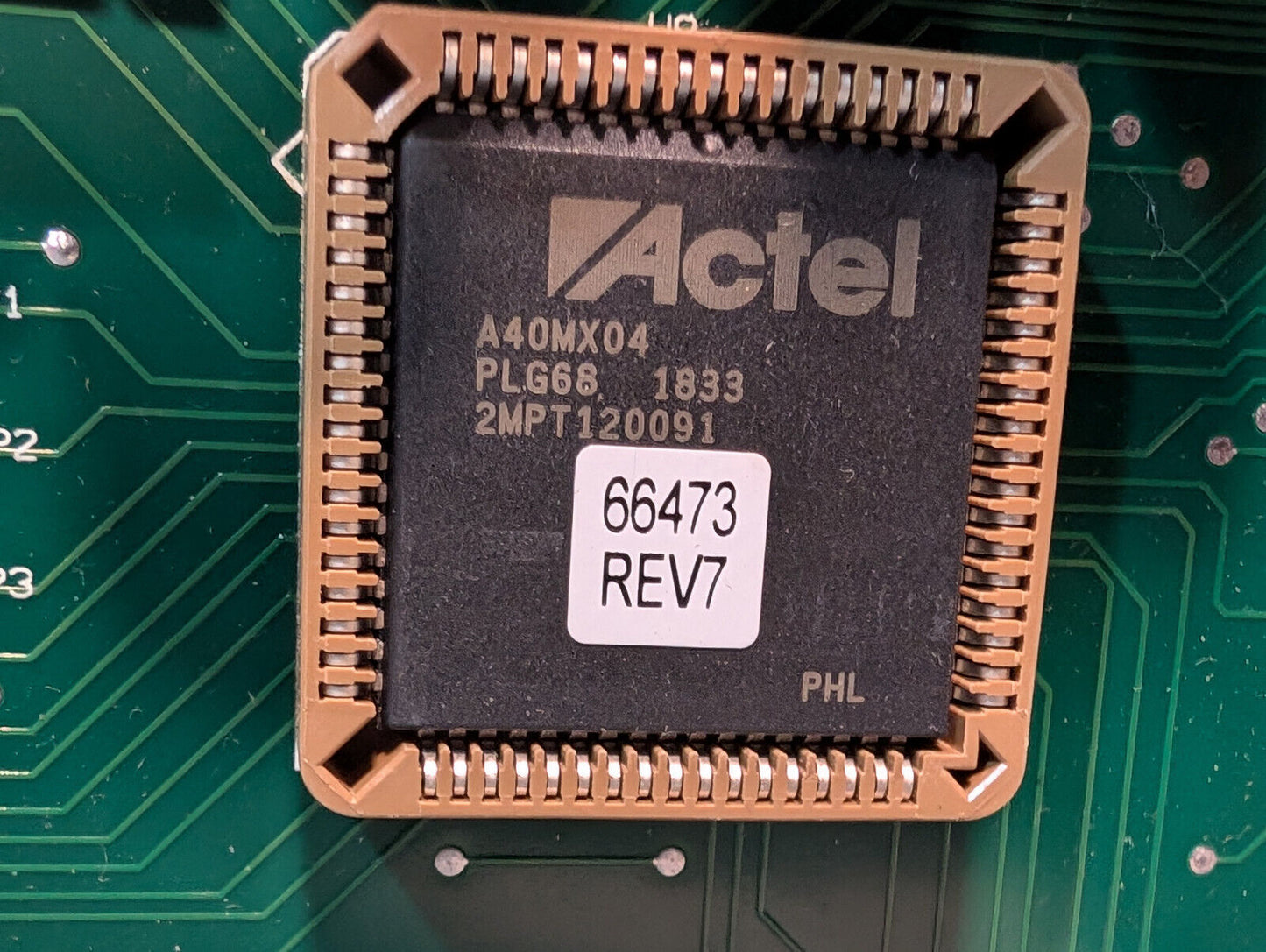 Actel A40MX04 Circuit Board, PLG68, 2MPT120091, 66473 REV 7, 68121P,11-5118-0017