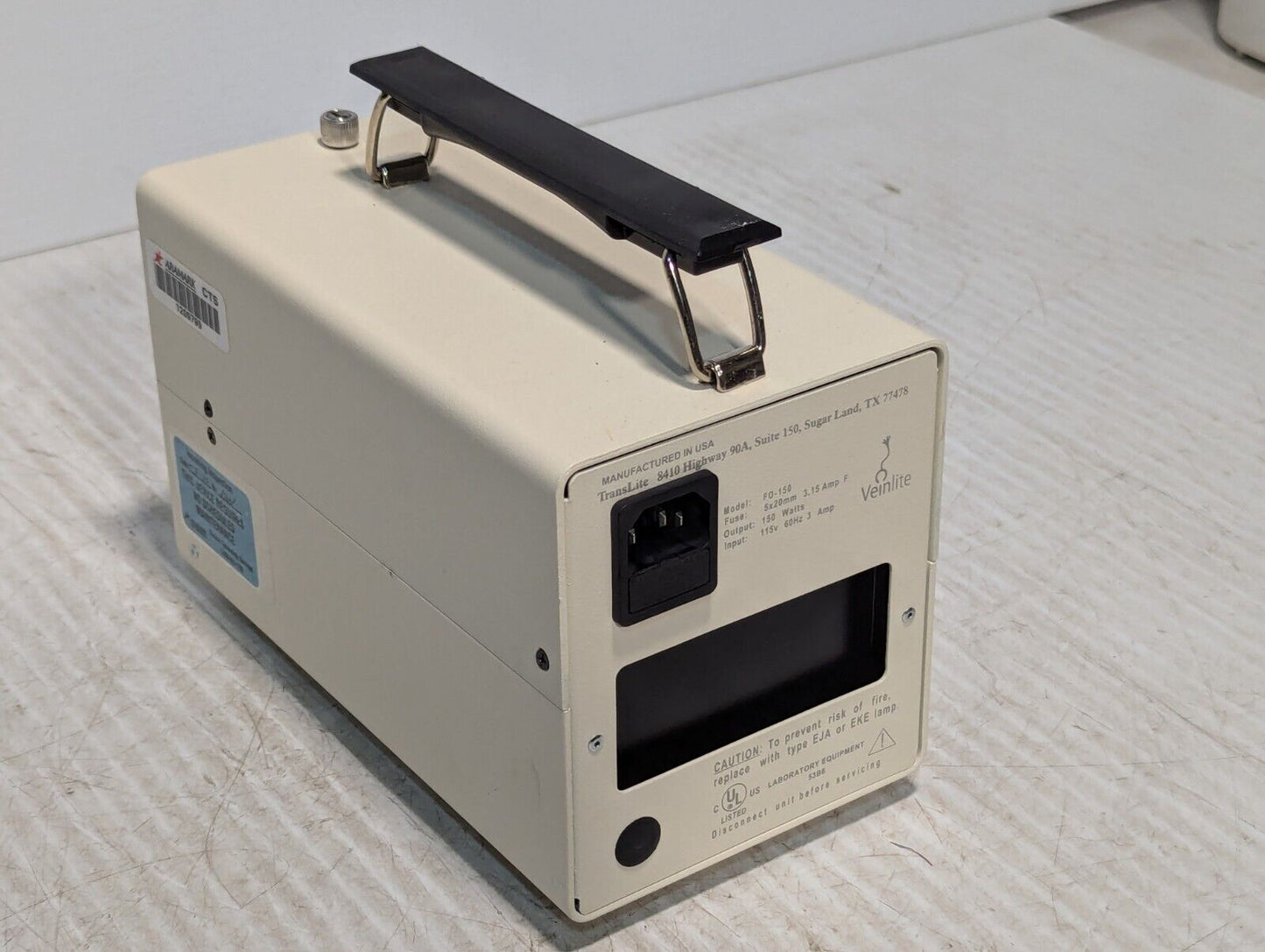 Veinlite Model FO-150 Translite Light Source W/ Power Cord *TESTED* - Free Ship
