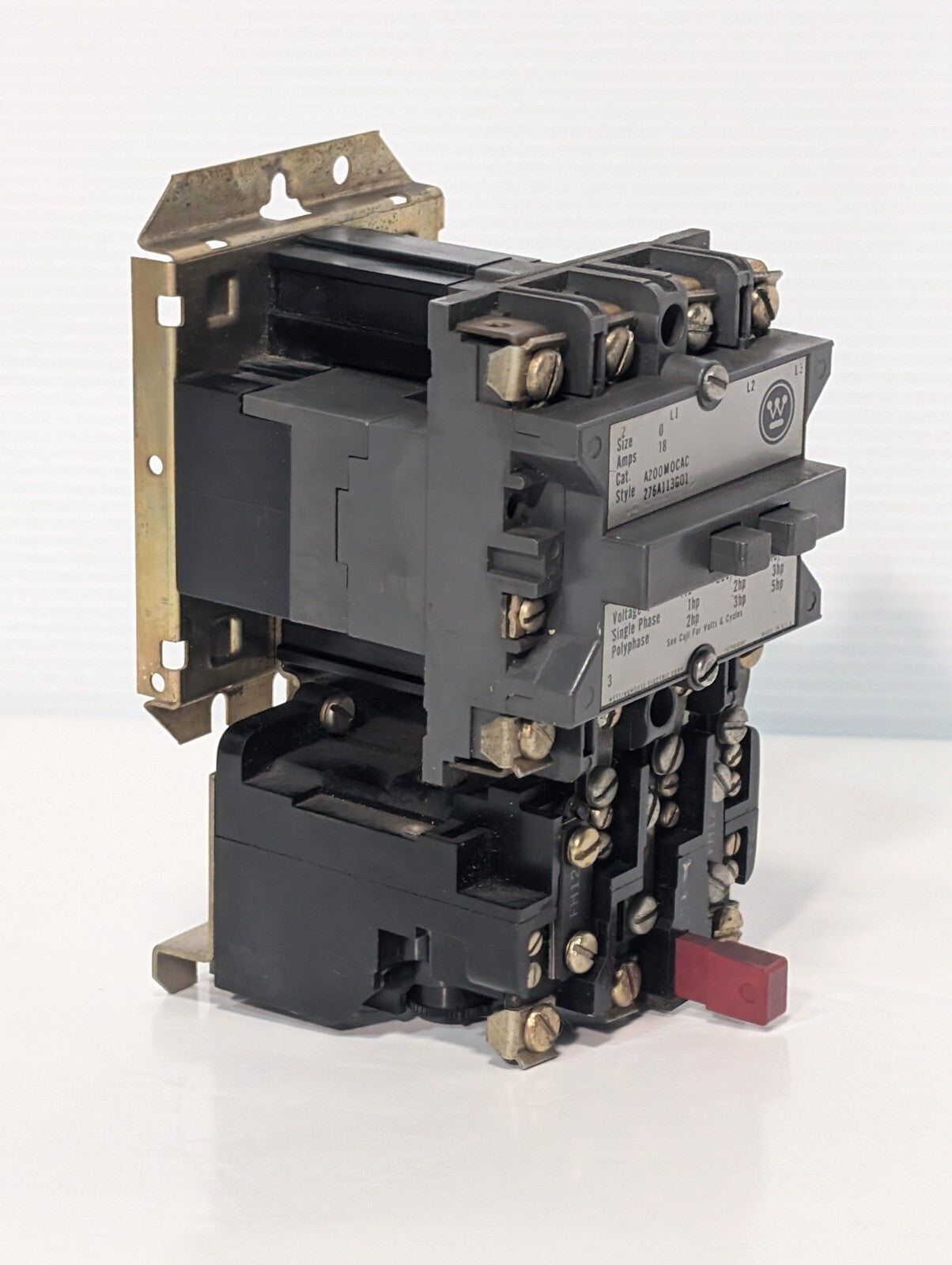 Westinghouse A200M0CAC Motor Starter, NEMA Size 0, Single or Polyphase, 3-Pole