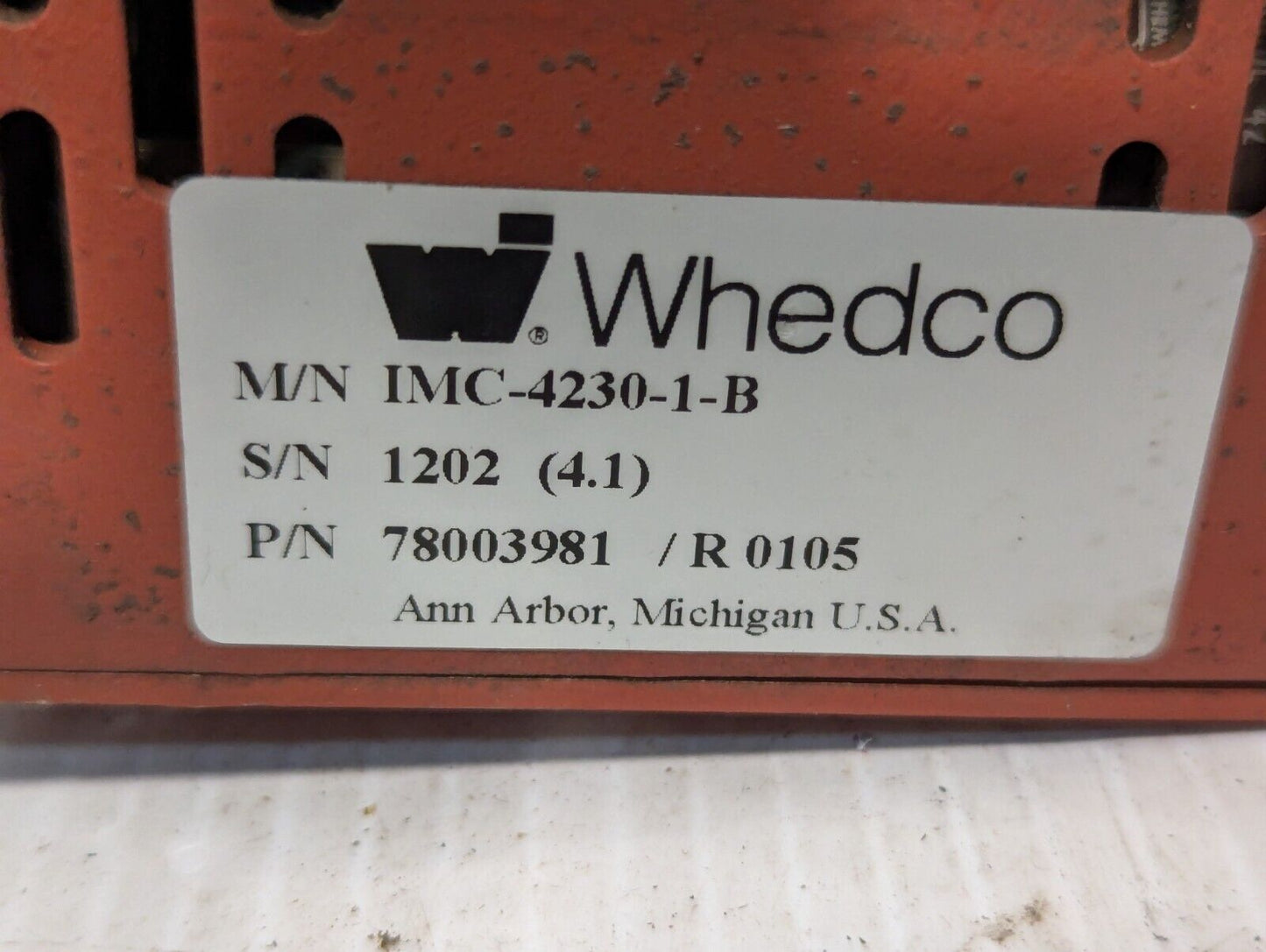 Whedco Motor Control IMC-4230-1-B Controller 78003981 - Free Shipping