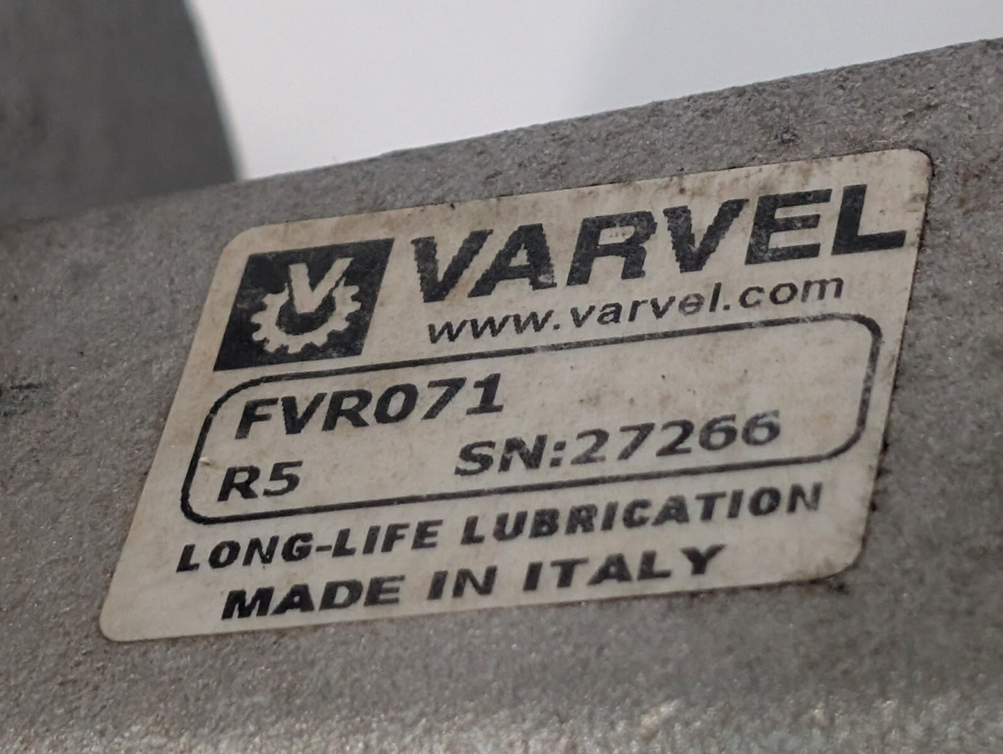 Varvel FVR0071 Speed Variator, Hollow Shaft, Life-Long Lubrication