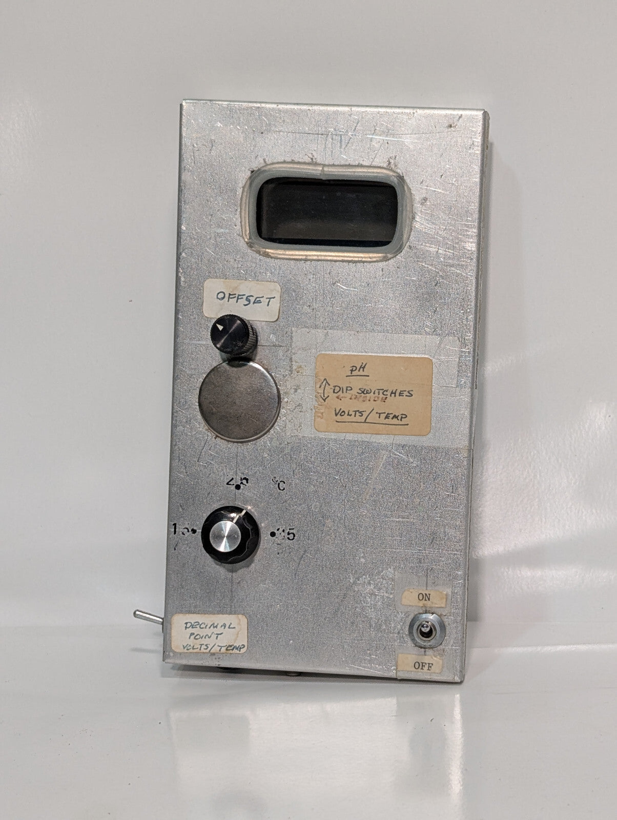 Unidentified Control Panel Box Offset Dial, pH Dip Switches, Volts/ Temp, Toggle