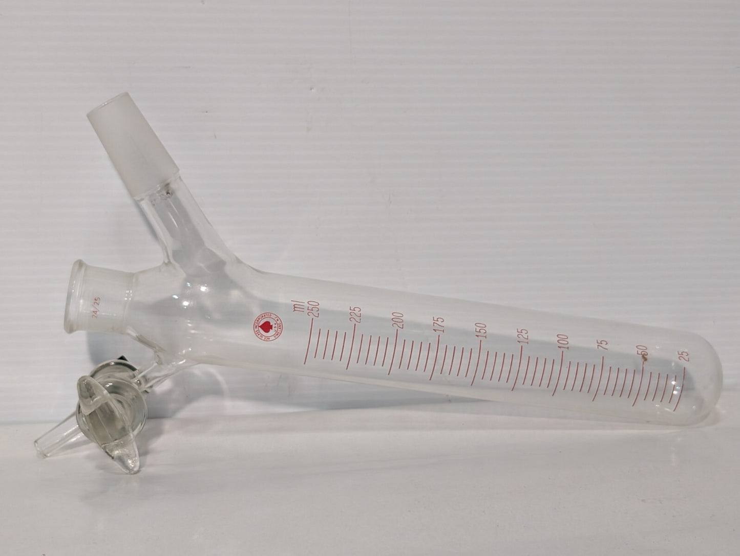Ace Glass 250mL Schlenk Storage Tube - 24/25 Outer, Top 24/40 Inner, Valve Inlet