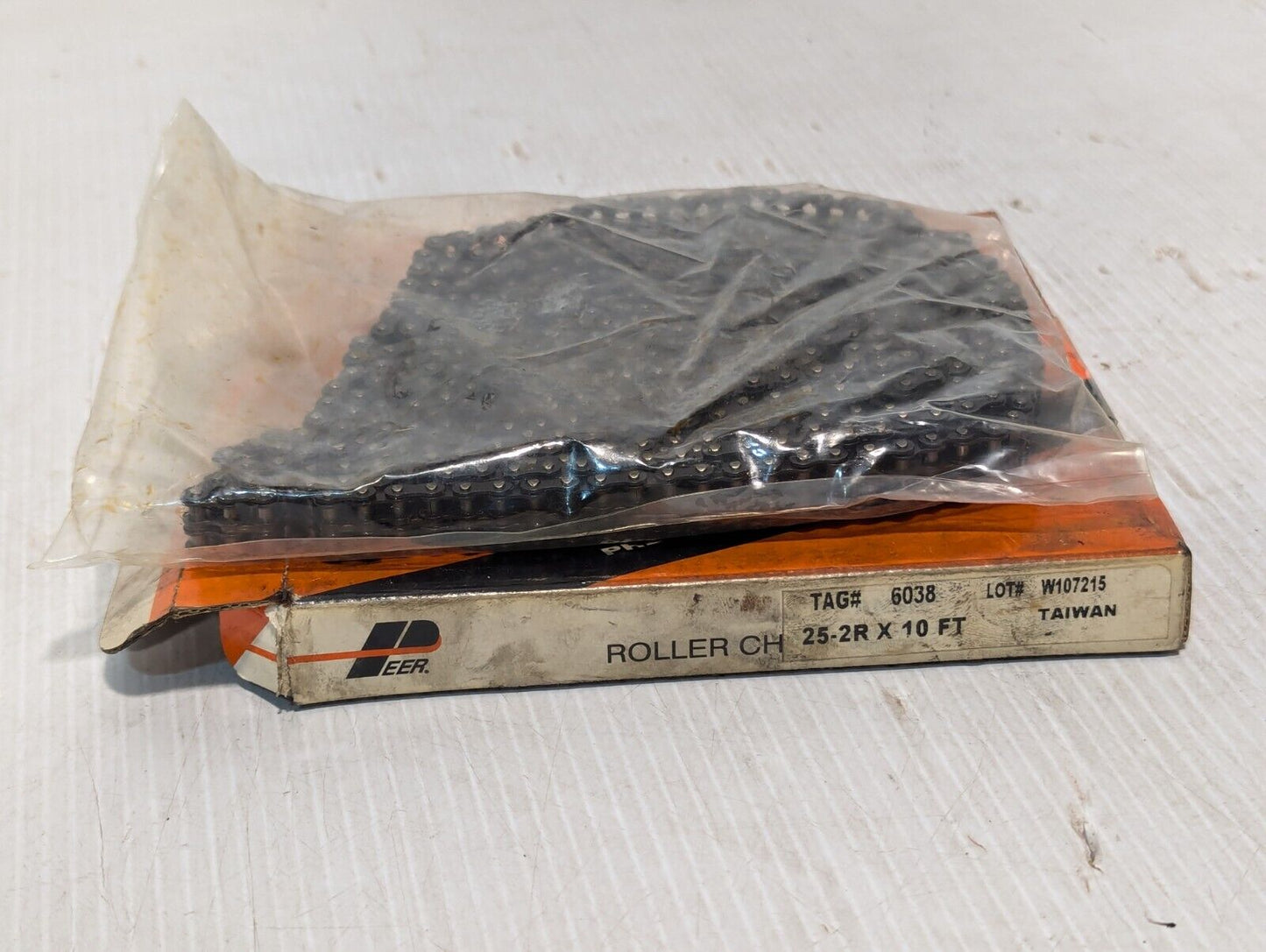 Peer 6038 Roller Chain 25-2R x 10' - Free Shipping