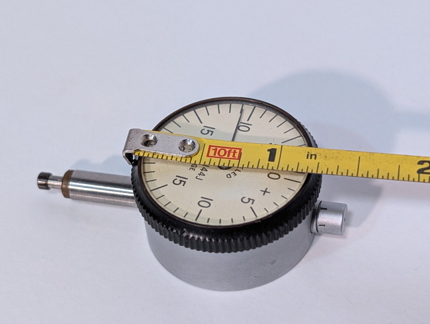 Starrett 80-144J Miniature Dial Indicator with Flat Back, 0-.100" Range: .001"