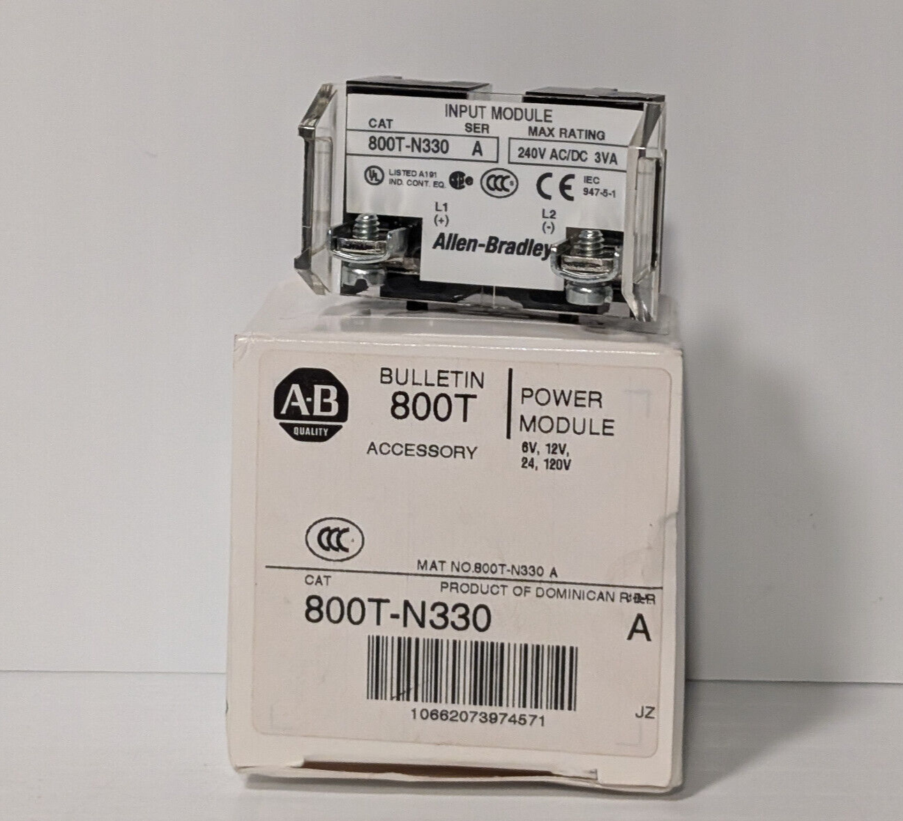 Allen Bradley 800T-N330 Bulletin 800T Input Power Module, 240 VAC
