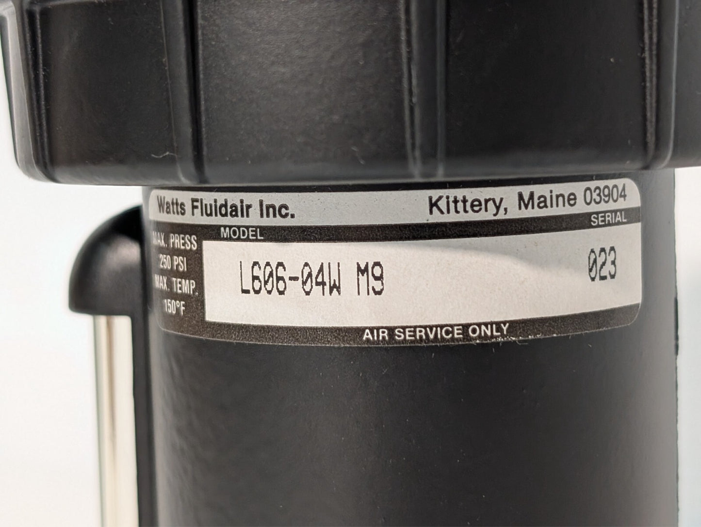 Watts L606-04W M9 Lubricator 250PSI 150 Degree Max Temp 1/2" NPT