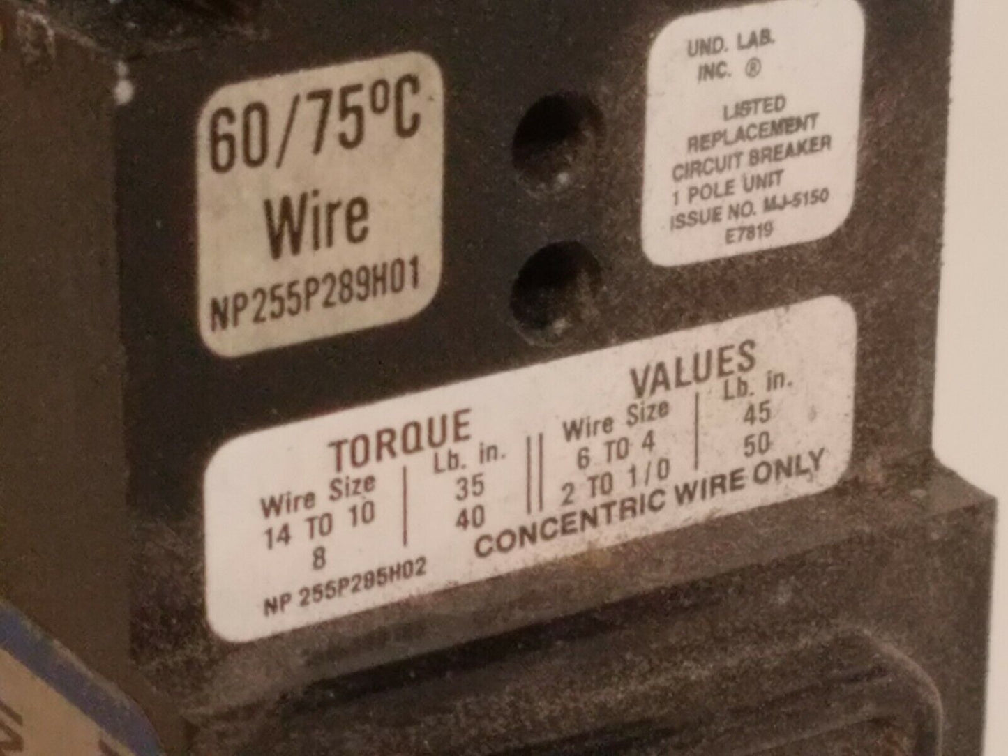 Westinghouse REA1030 Circuit Breaker 30A 120VAC, 125VDC 1 Pole