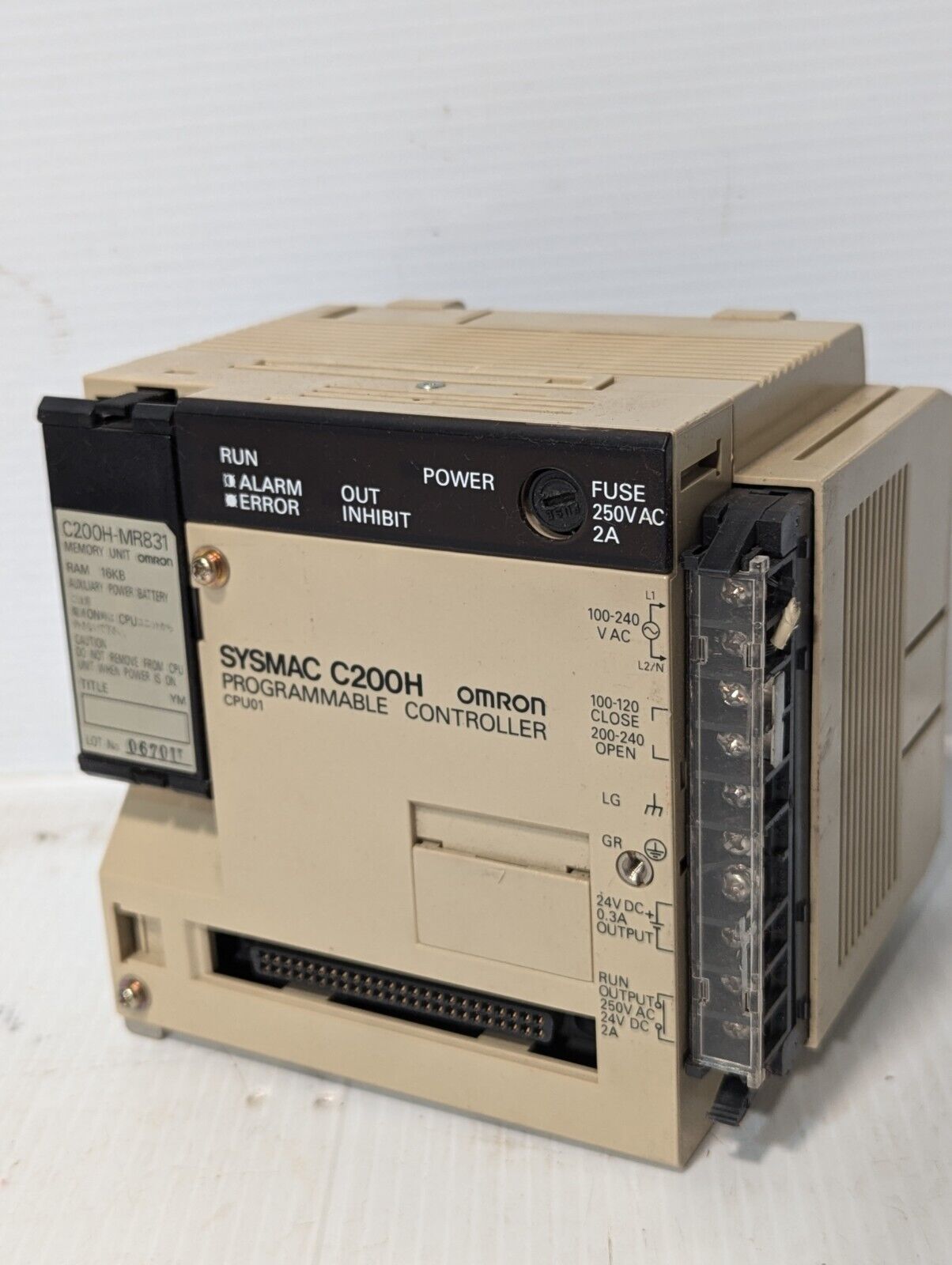 Sysmac Omron C200H-CPU01-E2 CPU Unit Programmable Controller - Free Shipping