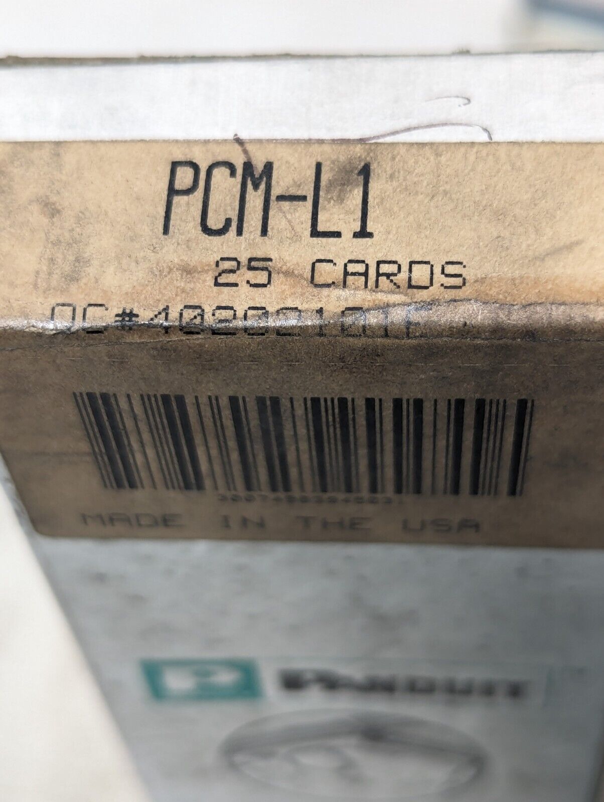 18 Panduit PCM-L1 Wire Labels & Markers, Pre-Printed WM Cards, Vinyl Cloth, .22W