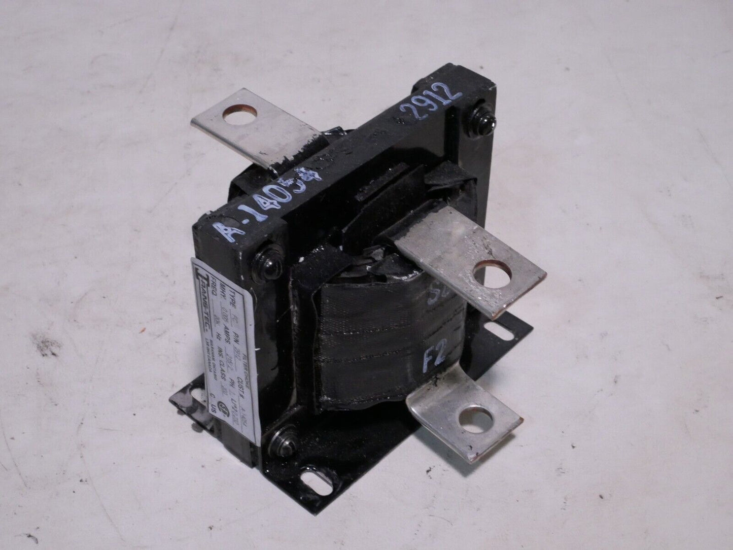 Trans-Tec 2912 filter choke, 0.005 MHY, 215/2 Amps, 1 phase, 20K Hz