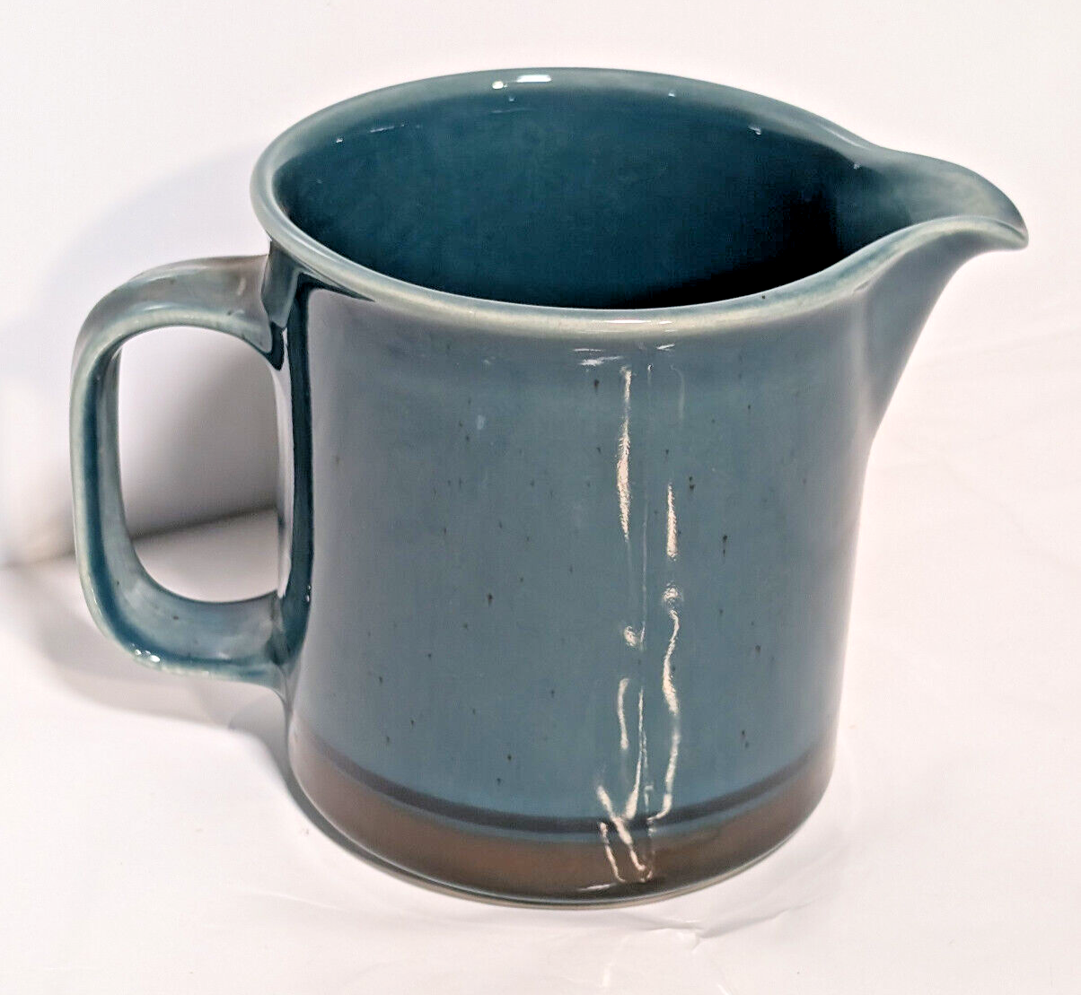 Vintage Meri Arabia Finland Pitcher Glazed Turquoise, Brown, Scandanavian, MCM