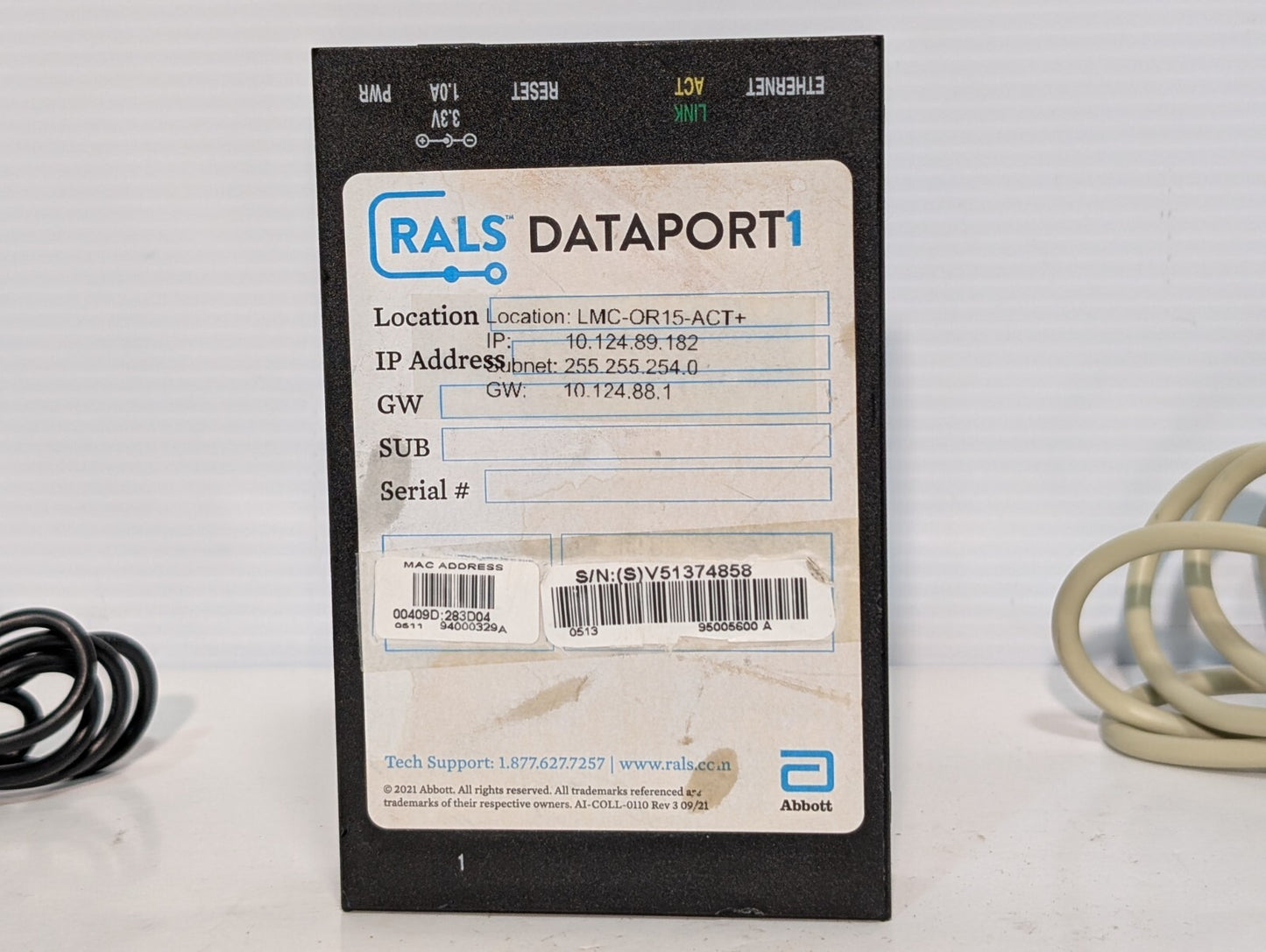 Abbott RALS Dataport 1 POCT Device Server, Ethernet, Power Adapter, Peripherals