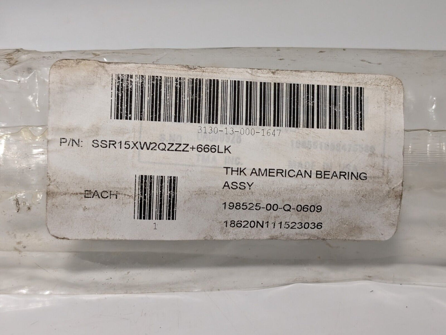 THK SSR15XW2QZZZ+666LK SSR Series Linear Guide Slide Rail Assembly 2 LM Blocks