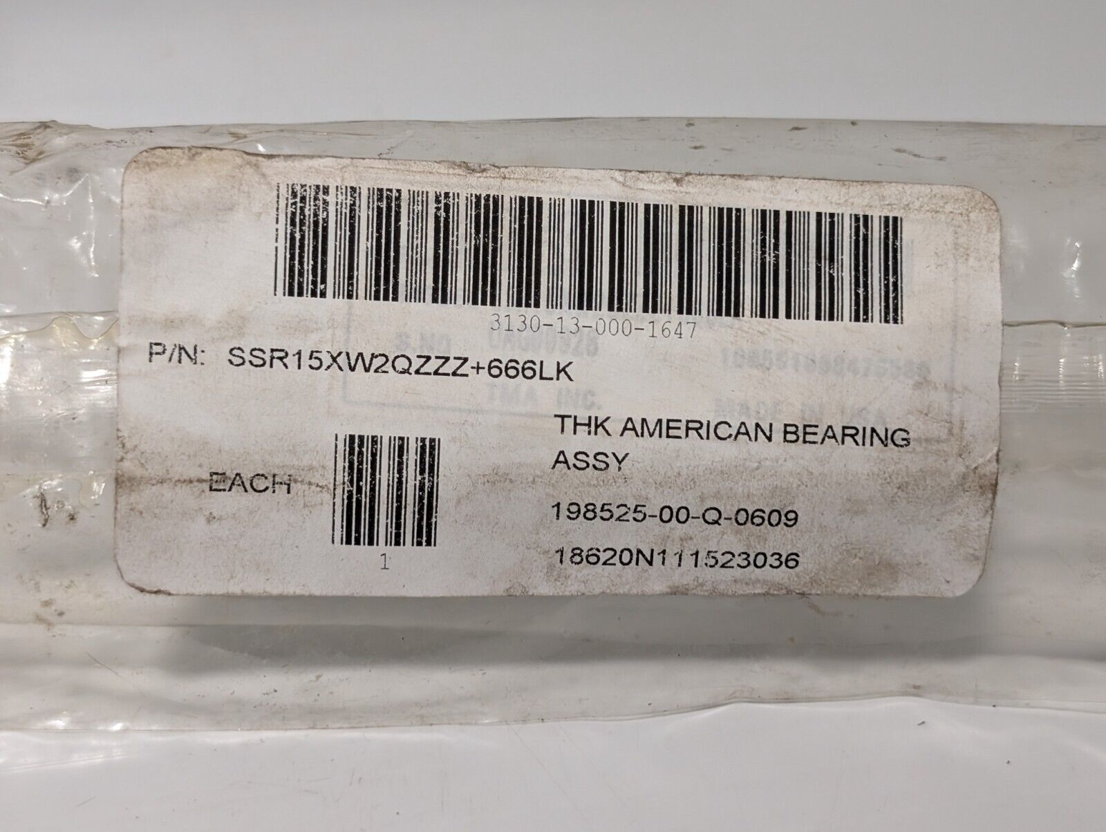 THK SSR15XW2QZZZ+666LK SSR Series Linear Guide Slide Rail Assembly 2 LM Blocks