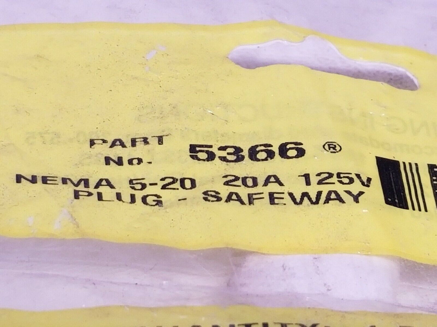 WOODHEAD 5366 plastic plug, NEMA5-20P