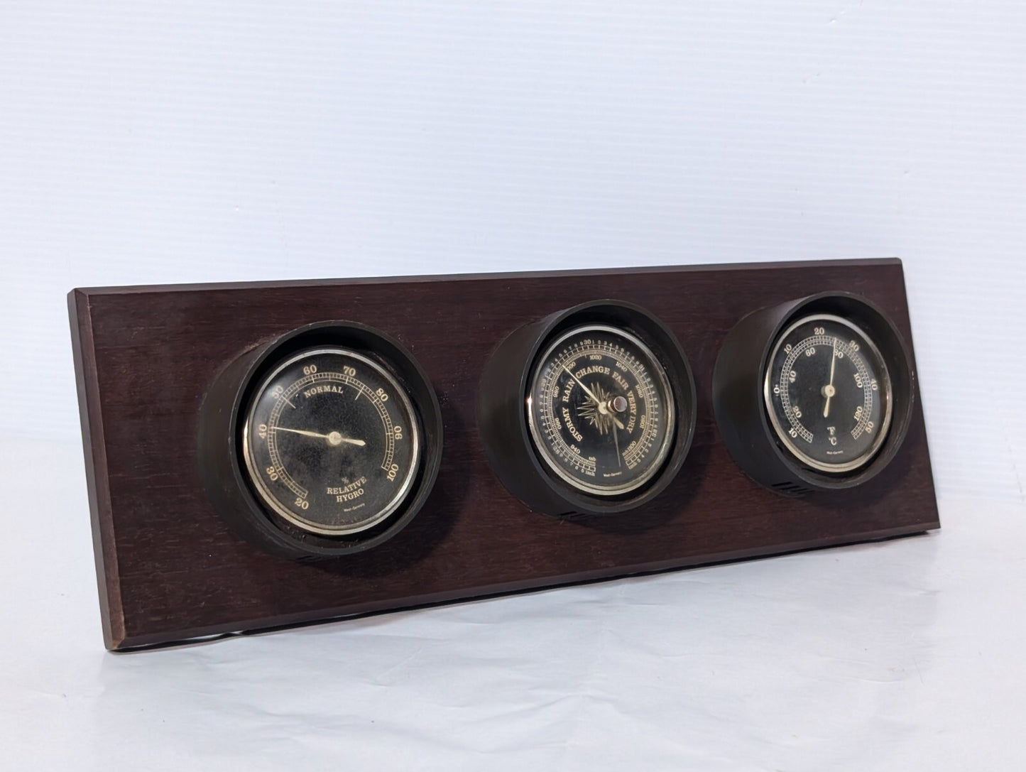 Vintage West Germany Wall Barometer Hygrometer Thermometer Weather Station