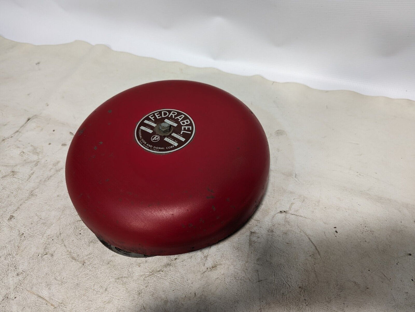 Federal Sign and Signal 410 Red Electric Siren, 12VDC, .065A