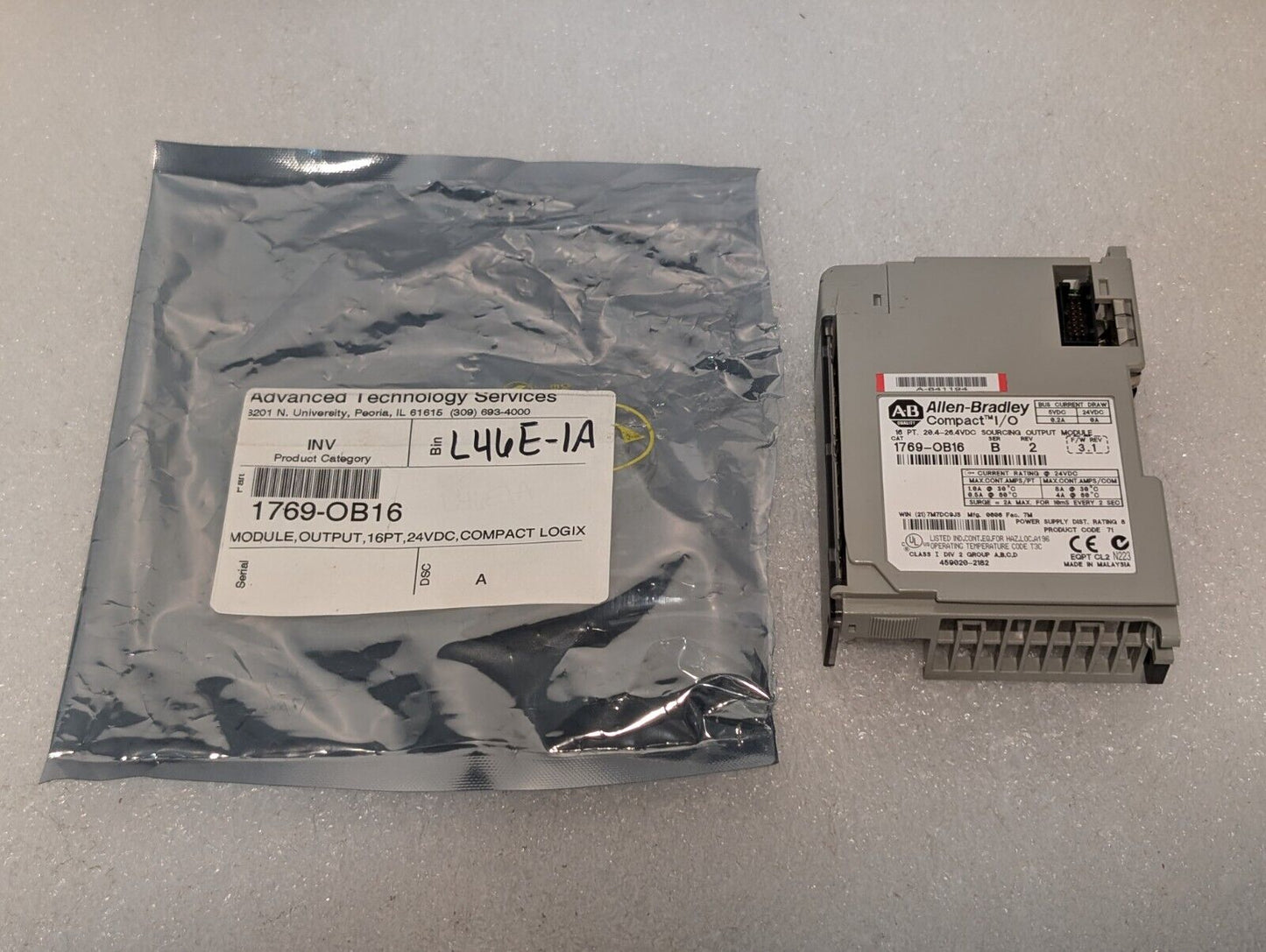 Allen Bradley 1769-OB16 Compact I/O Module, 16 Pt, 24VDC, Series B - Free Ship