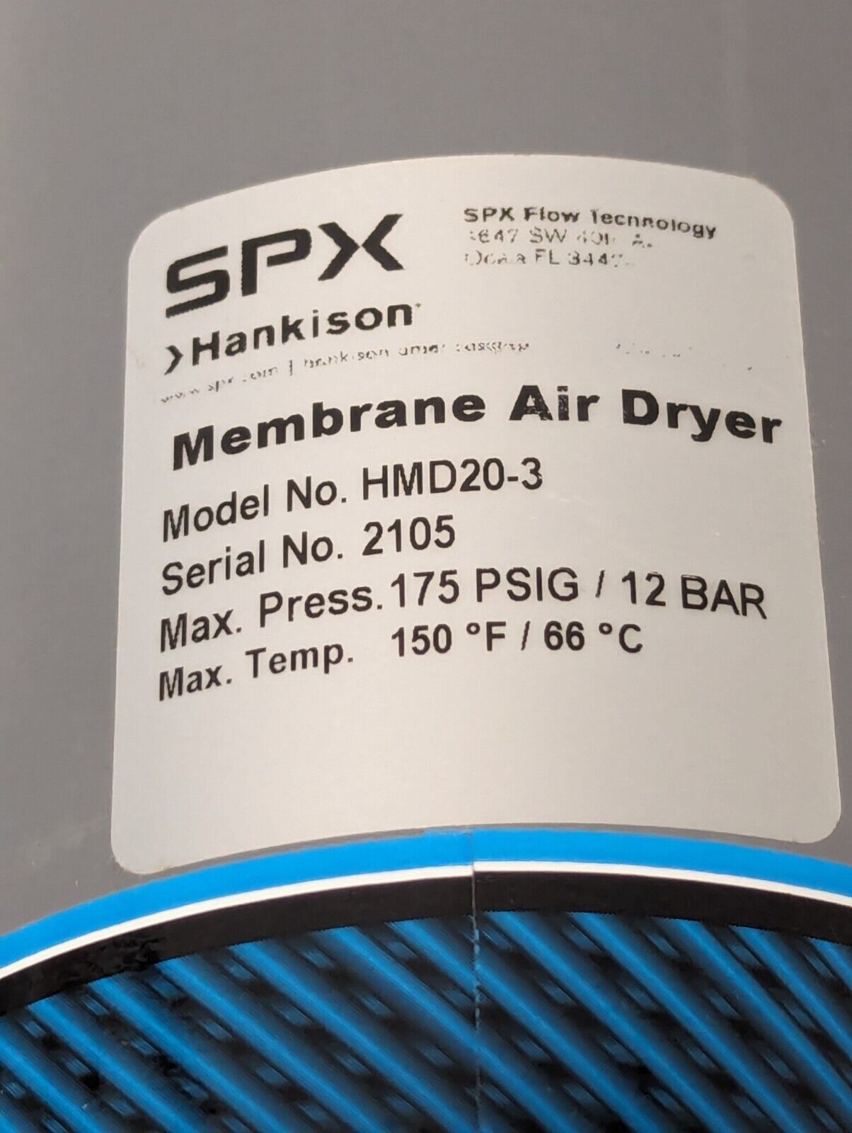 SPX HMD20-3 Membrane Air Dryer - Free Shipping