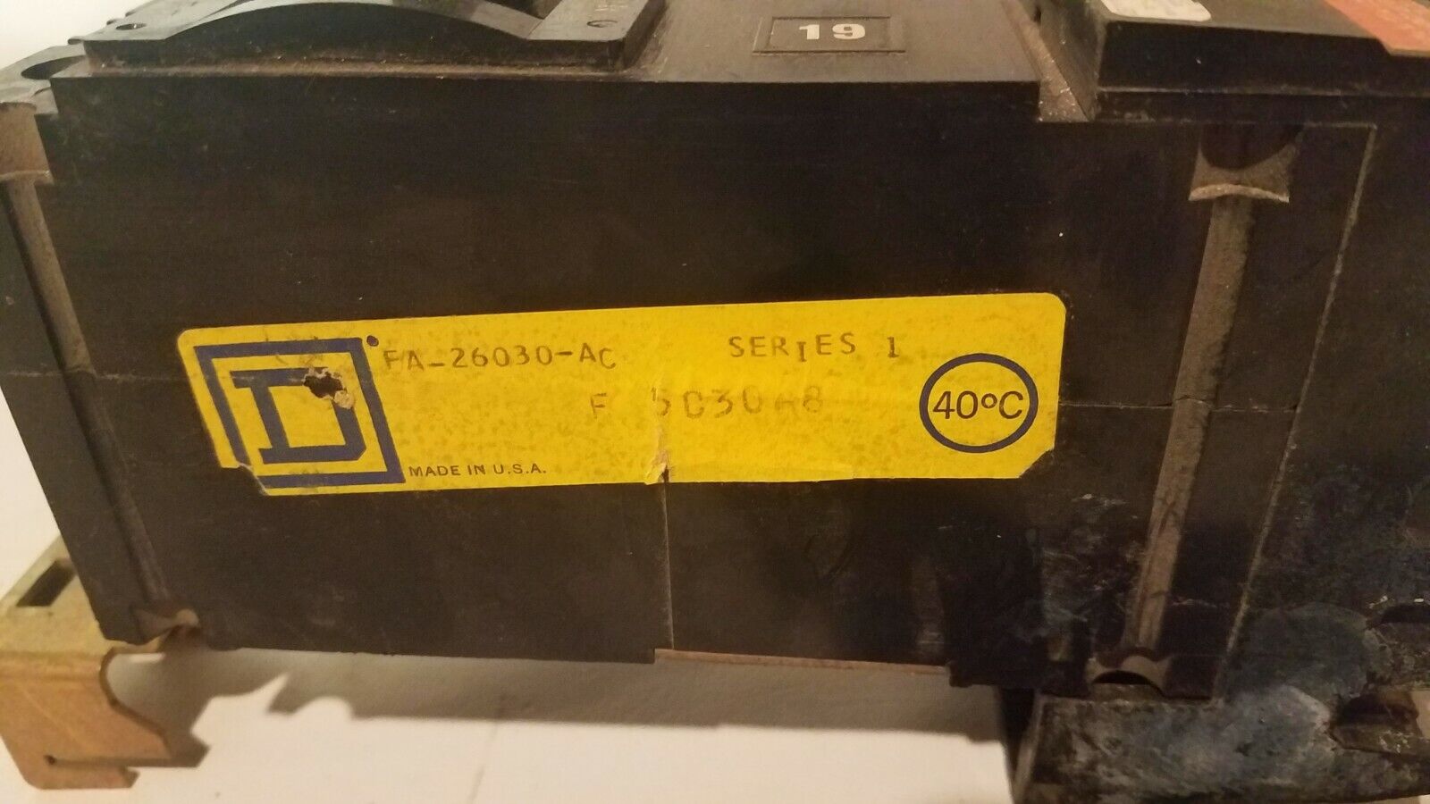 Square D FA-26030, 30 A, 600VAC, 250VDC, 2 poles